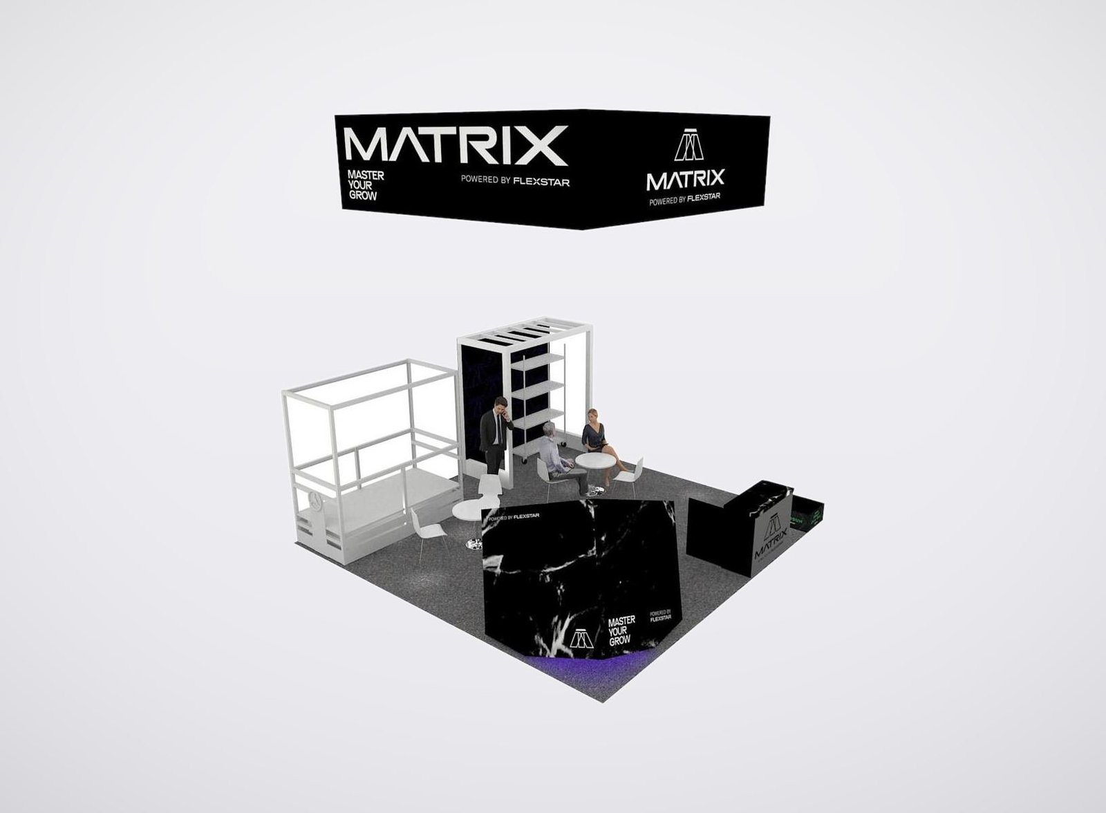 FLEXSTAR 20x20 trade show booth display at MJBizCon 2023