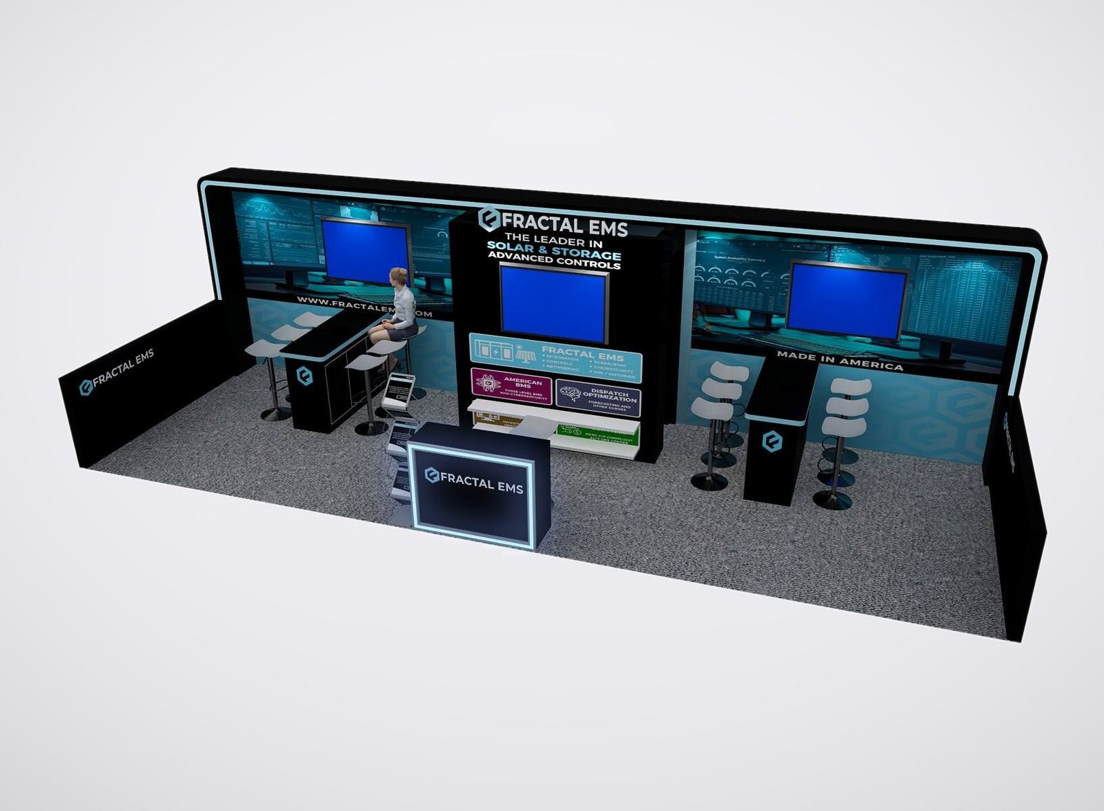 Fractal EMS 10x30 trade show booth display at IESNA 2025