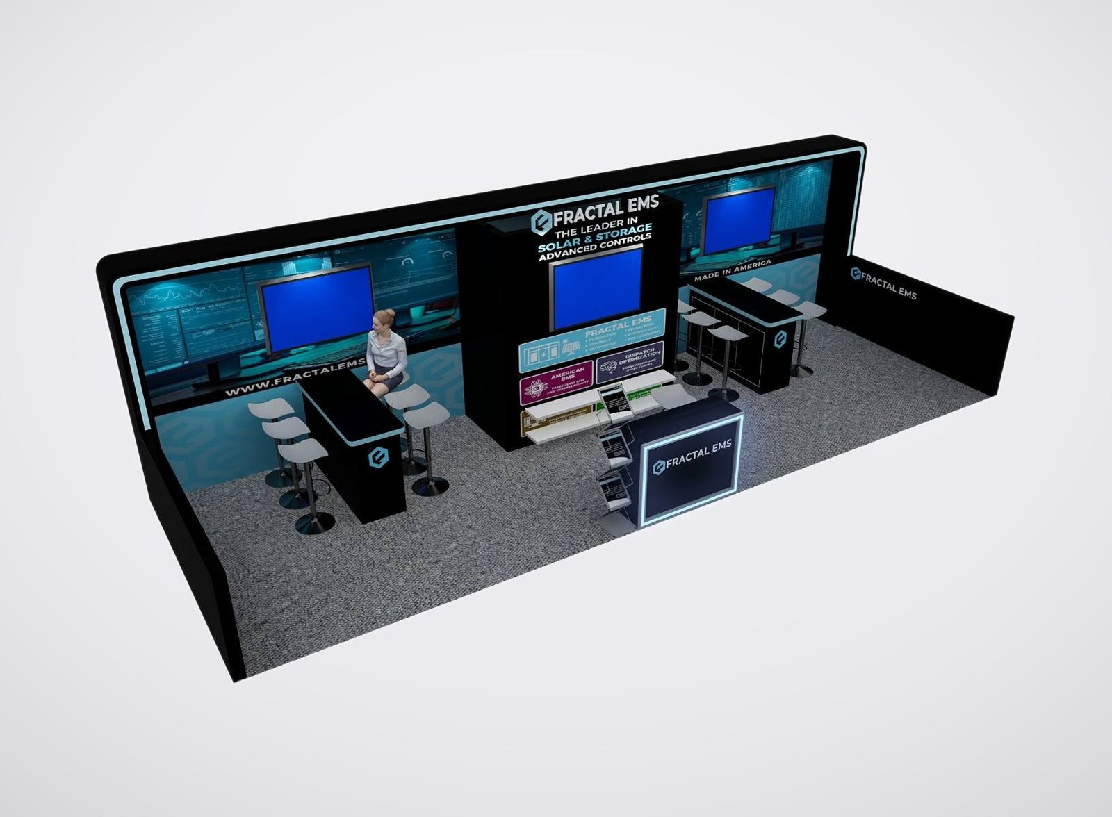 Fractal EMS 10x30 trade show booth display at IESNA 2025