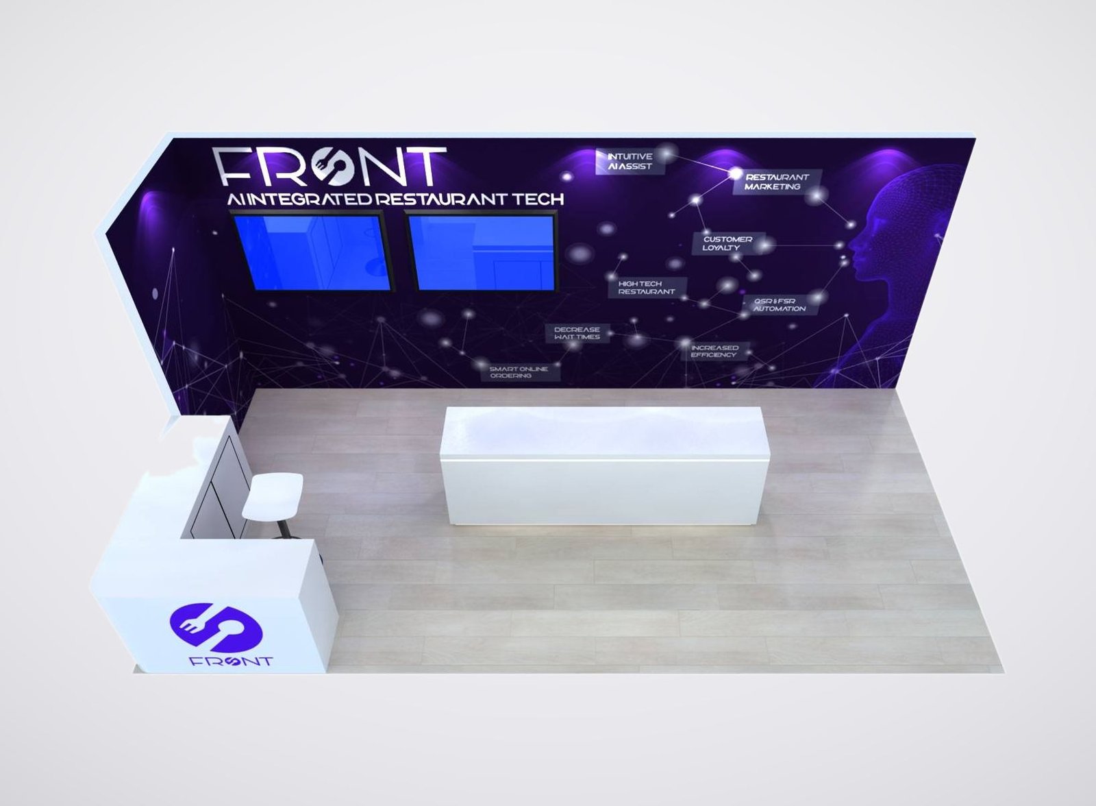 FRONT RSPA 10x20 trade show booth display at RetailNOW 2024