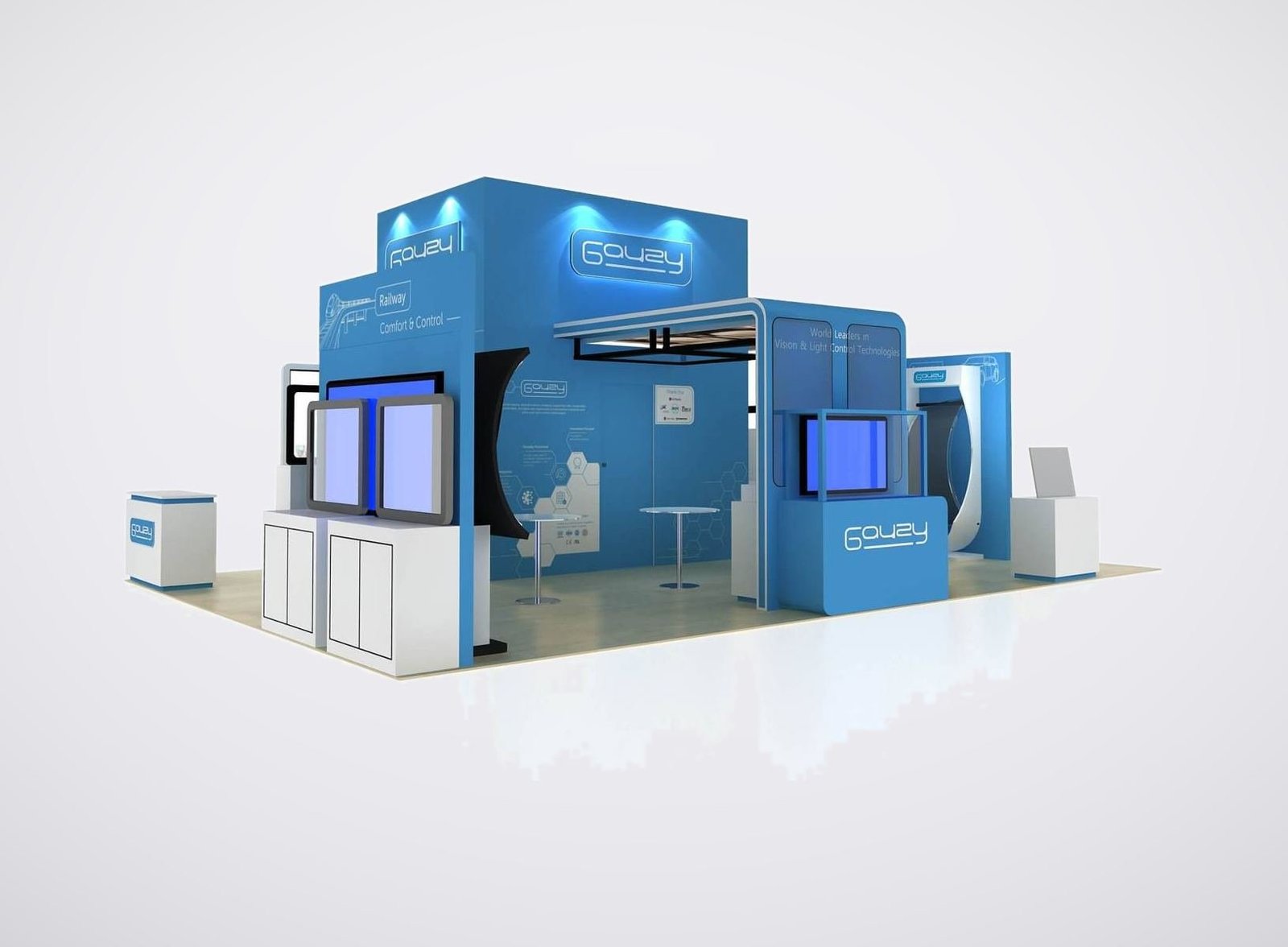 Gauzy 20x30 trade show booth display at CES 2024