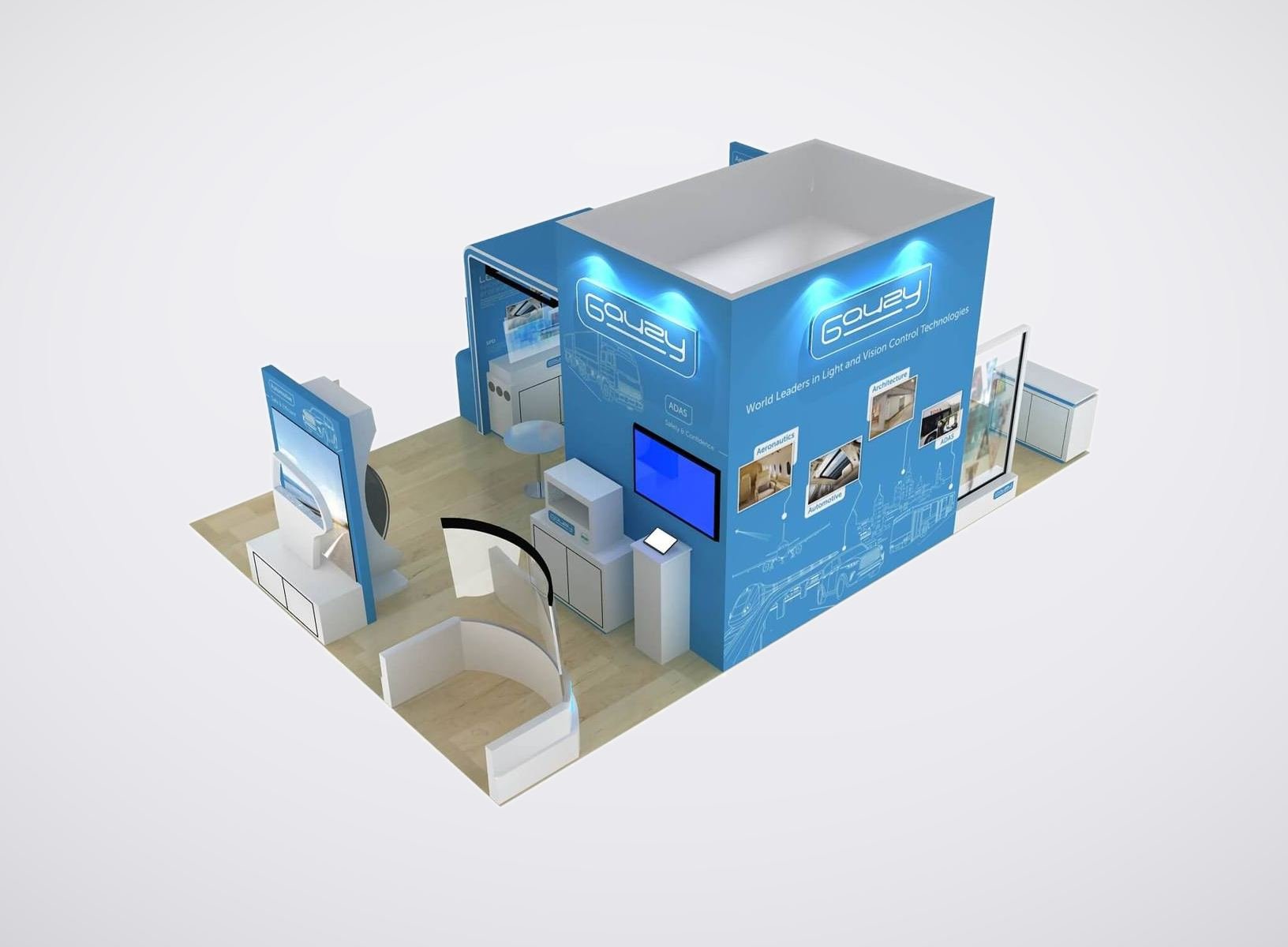 Gauzy 20x30 trade show booth display at CES 2024