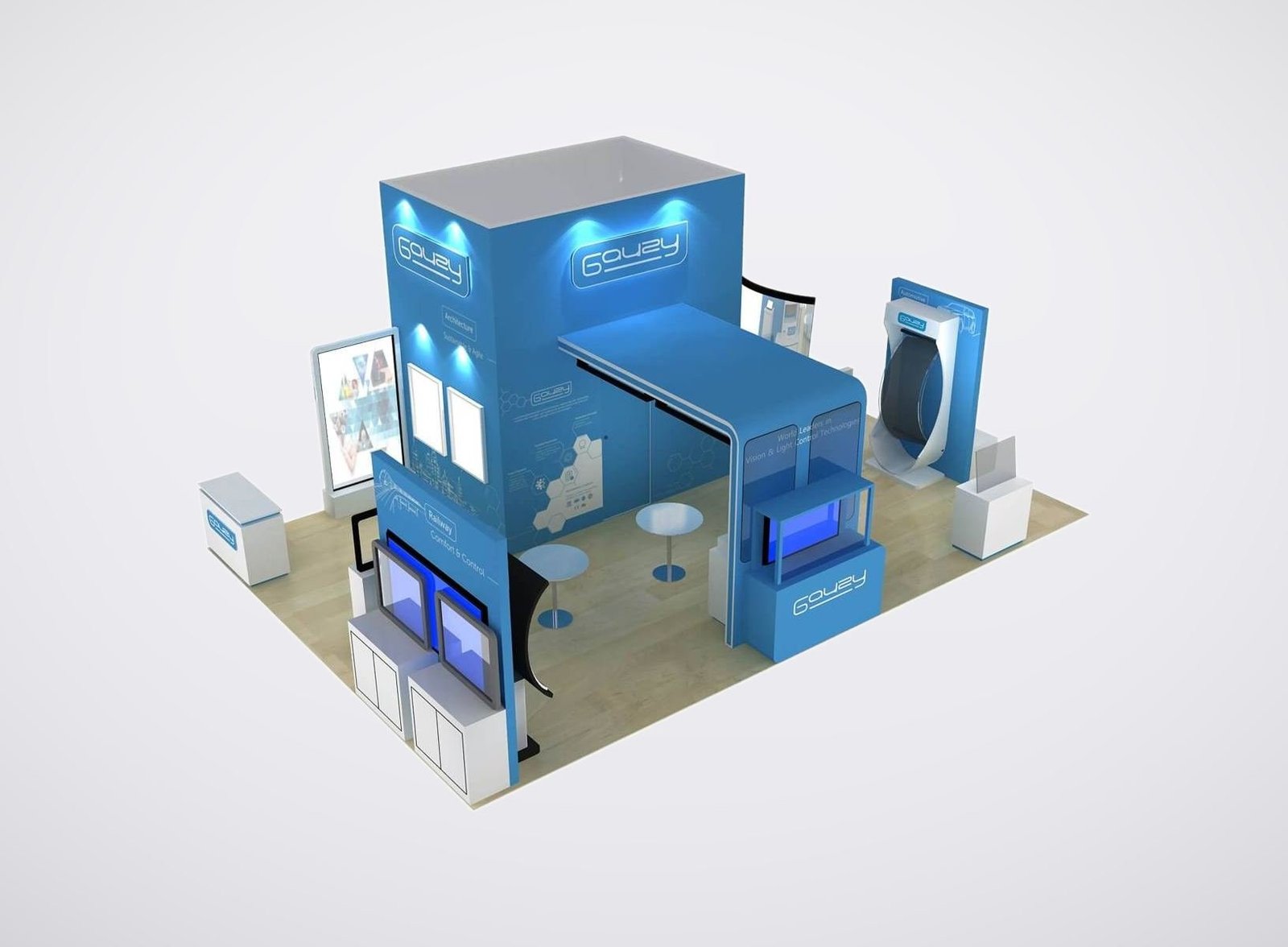 Gauzy 20x30 trade show booth display at CES 2024