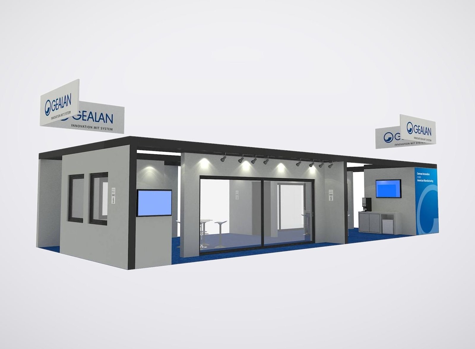 GEALAN 20x50 trade show booth display at GLASSBUILD 2024