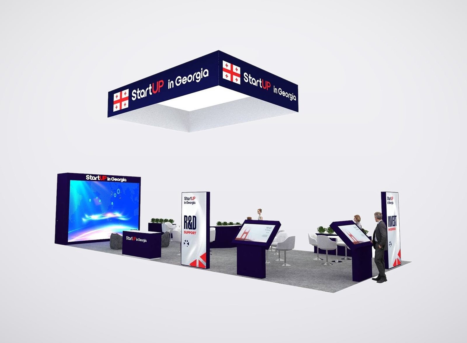 Georgia GITA 20x50 trade show booth display at CES 2025