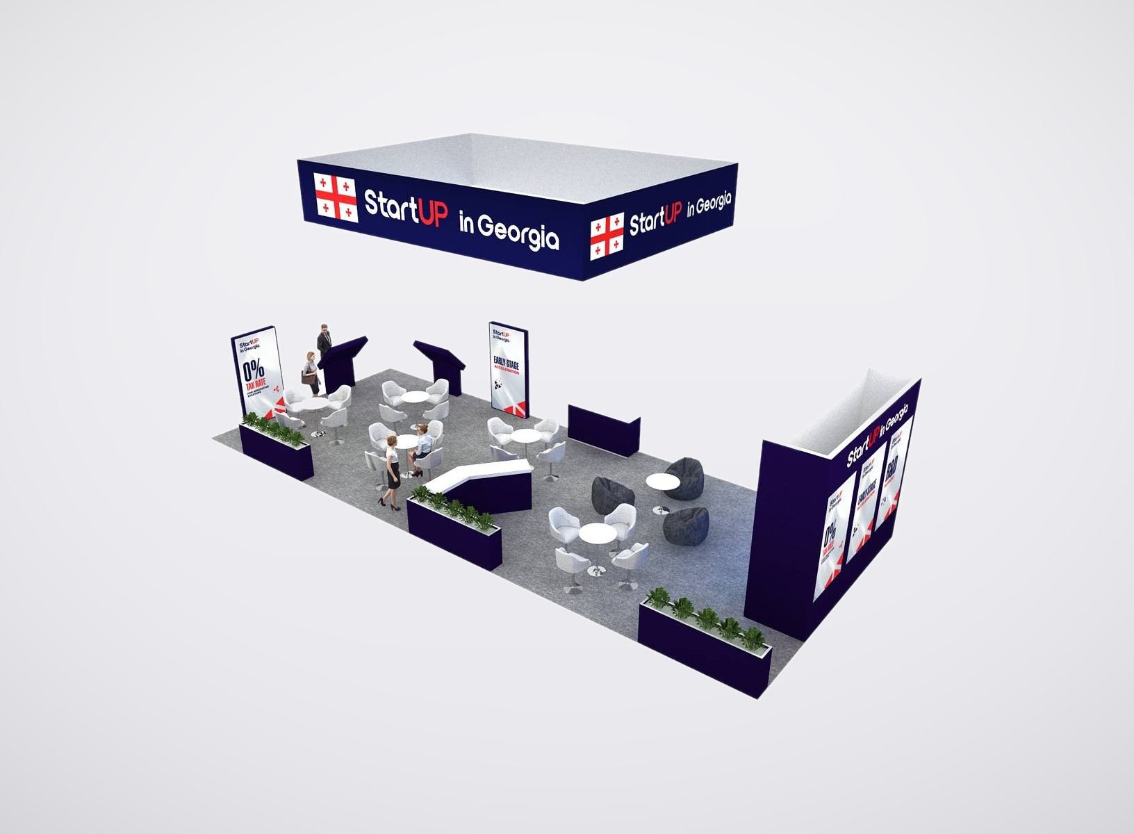 Georgia GITA 20x50 trade show booth display at CES 2025