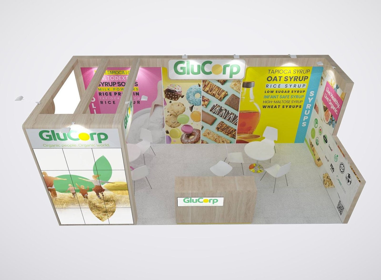 Glucorp 10x20 trade show booth display at SSG 2025