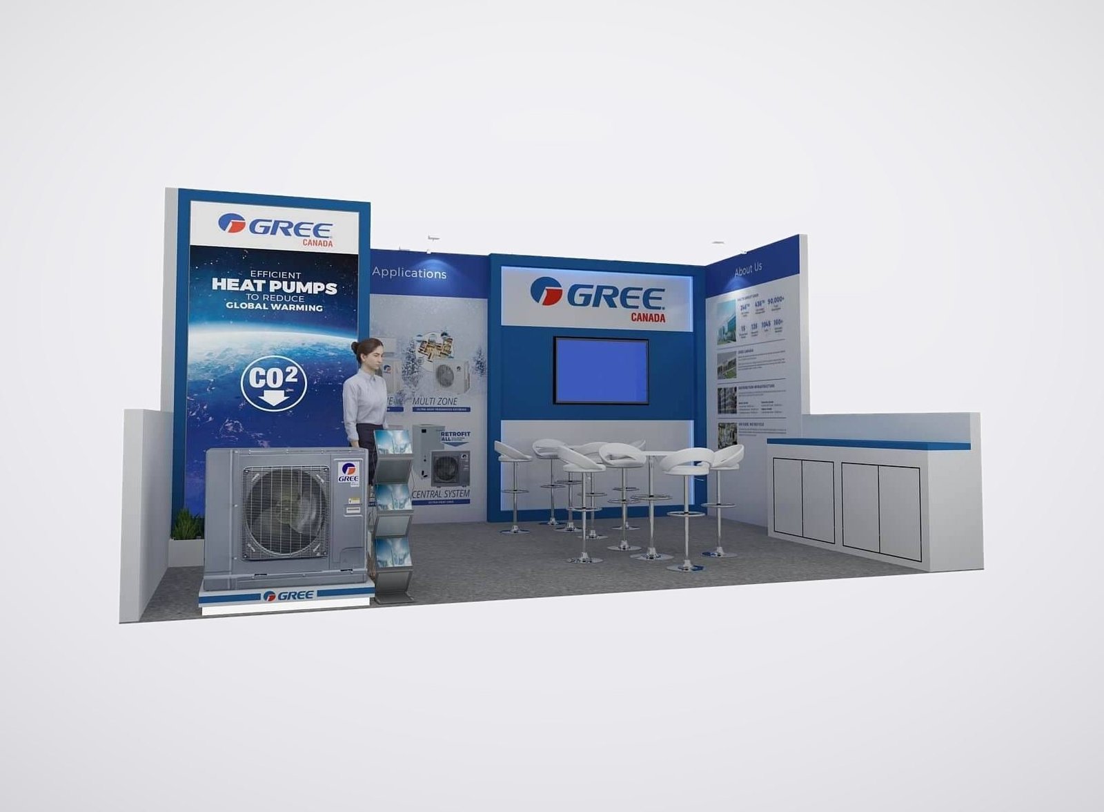 Custom trade show booth rental by King Exhibits