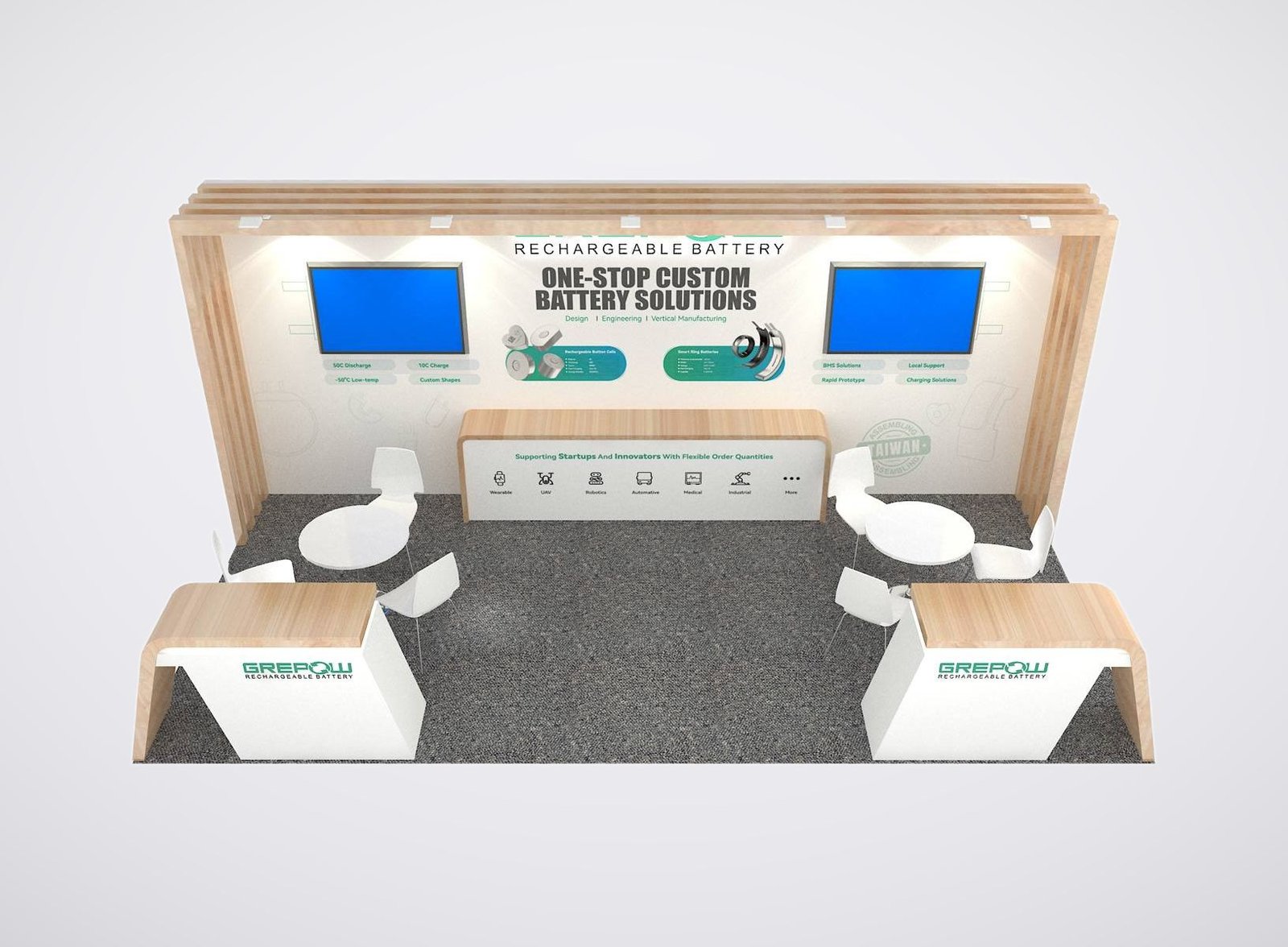 GREPOW 10x20 trade show booth display at CES 2025