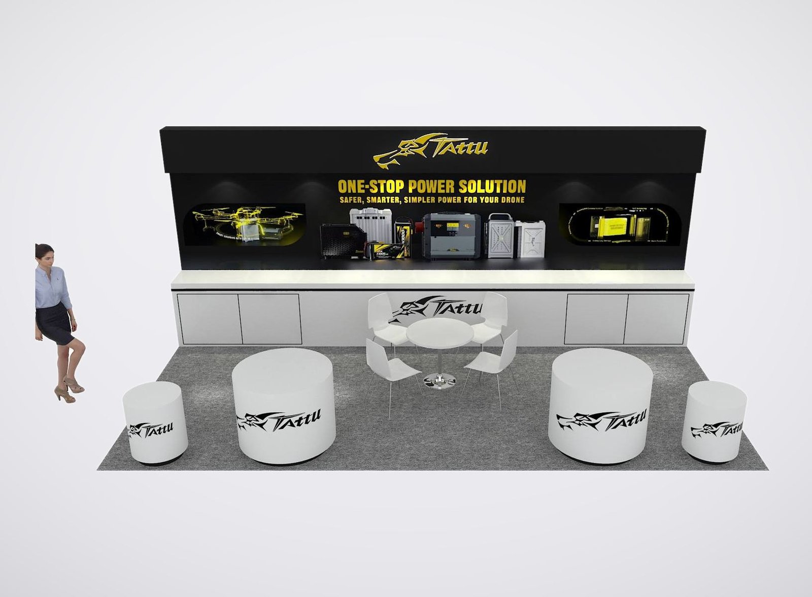 Grepow 10x20 trade show booth display at XPO 2025