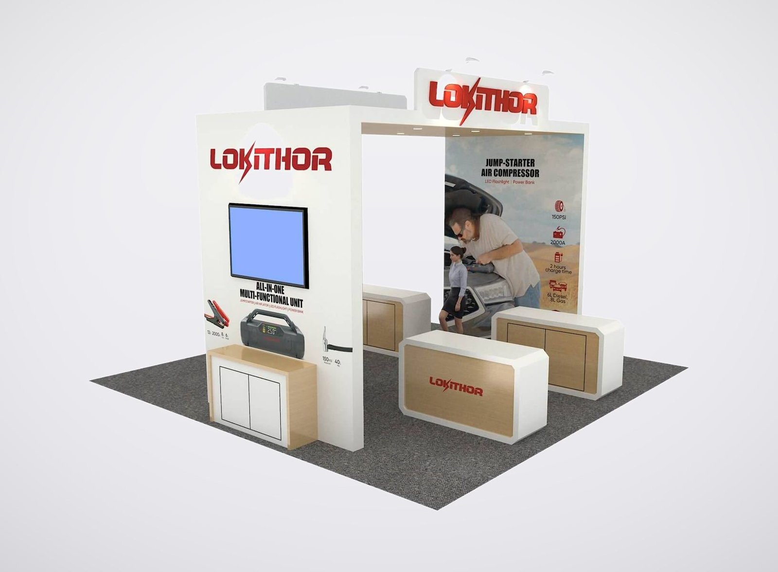 GREPOWER 20x20 trade show booth display at SEMA 2022