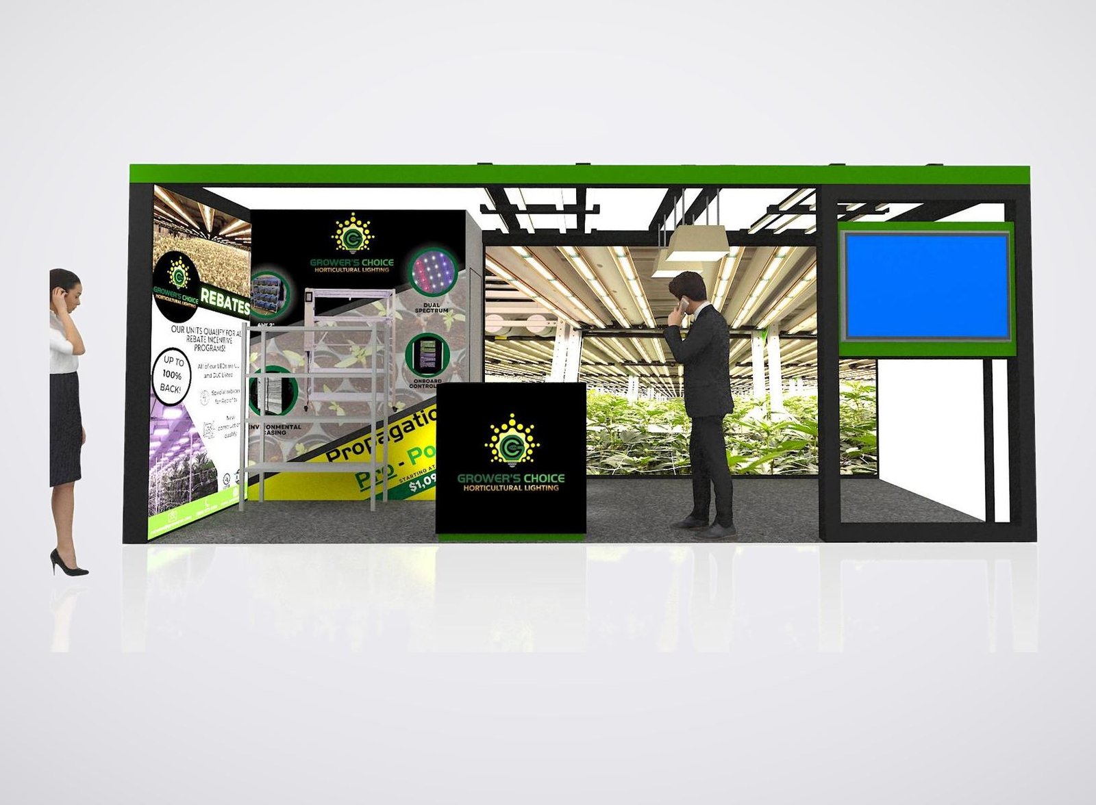 Grower's Choice 10x20 trade show booth display at MJBizCon 2025