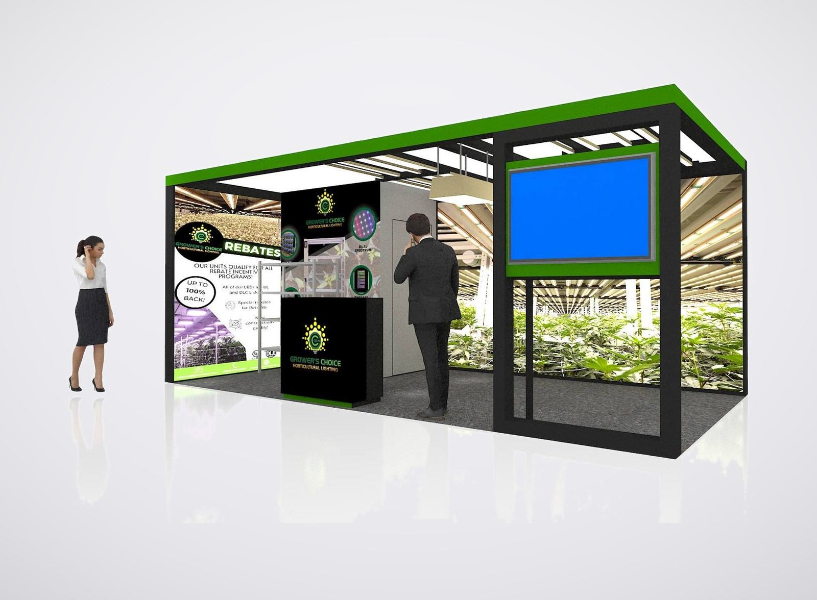 Grower's Choice 10x20 trade show booth display at MJBizCon 2025