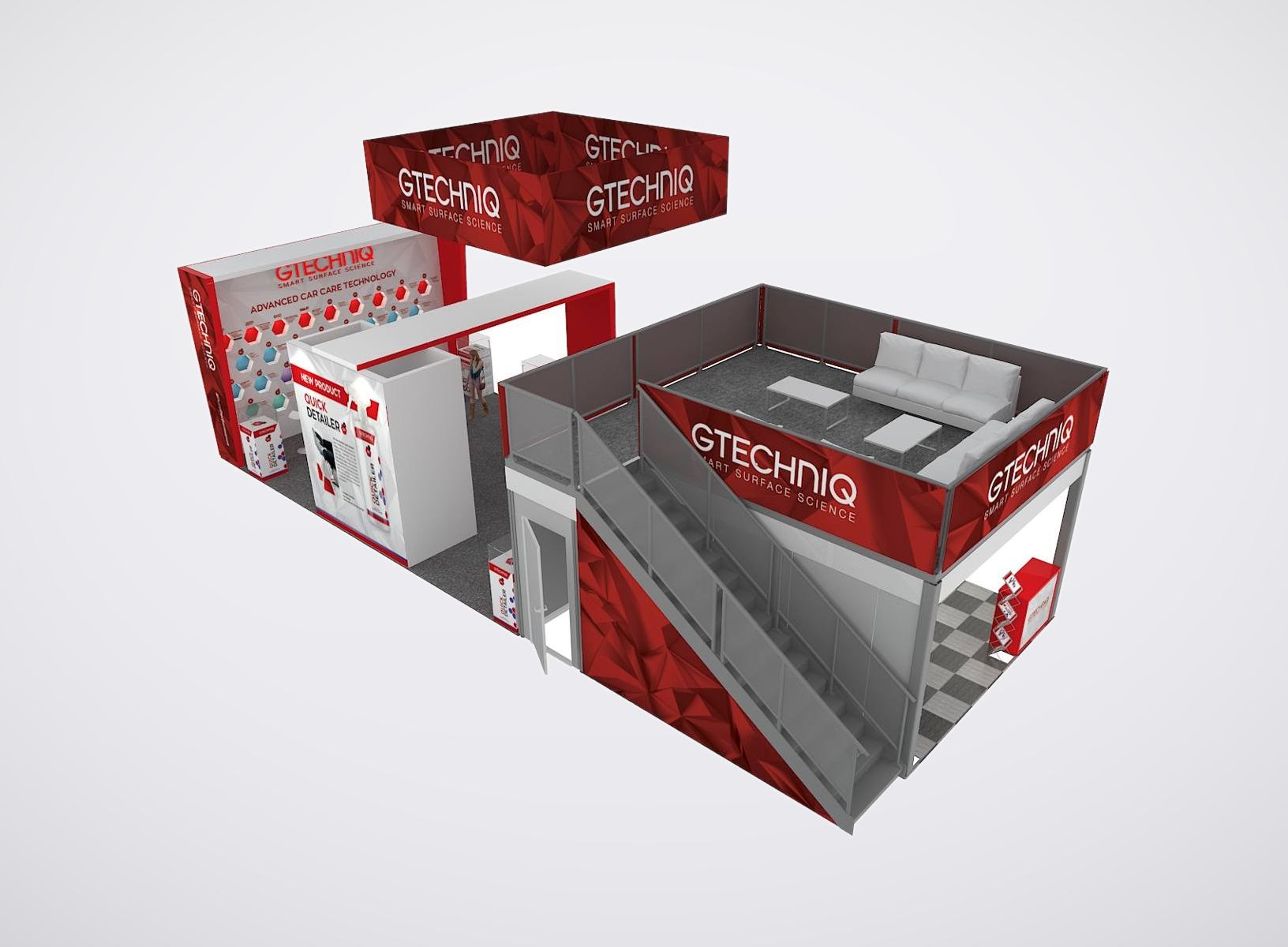 GTECGNIQ 20x50 trade show booth display at SEMA 2024