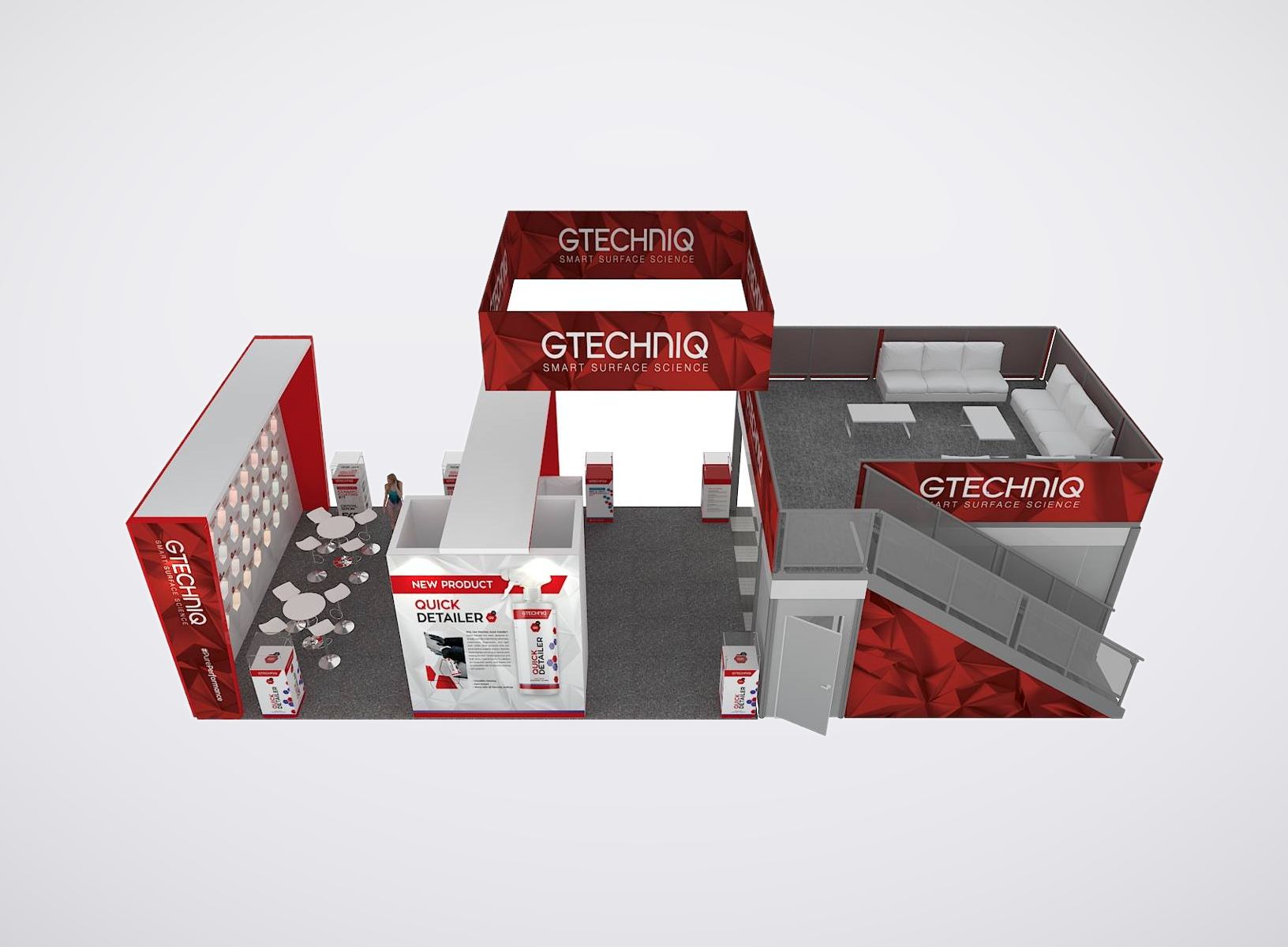 GTECGNIQ 20x50 trade show booth display at SEMA 2024