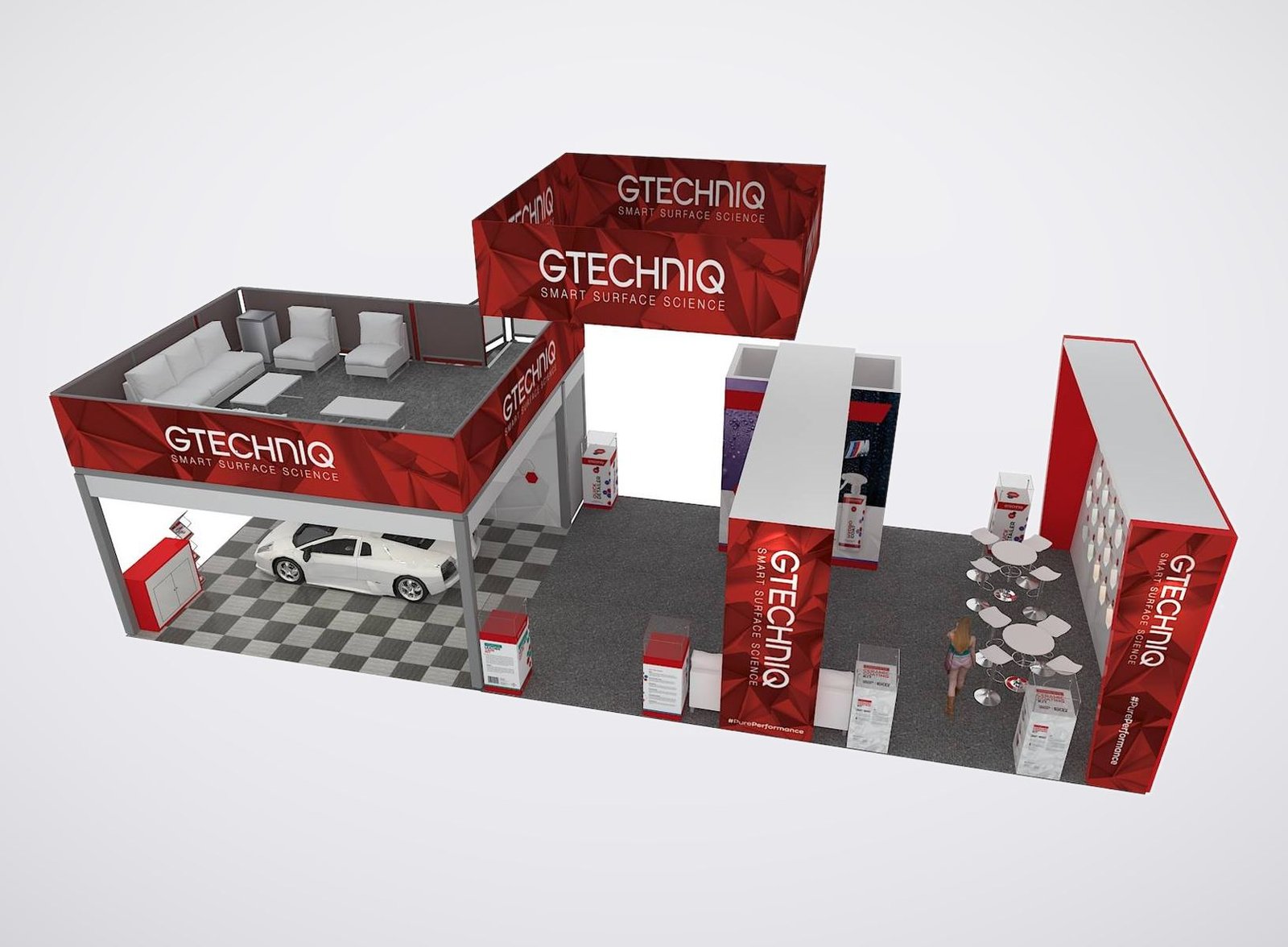 GTECGNIQ 20x50 trade show booth display at SEMA 2024