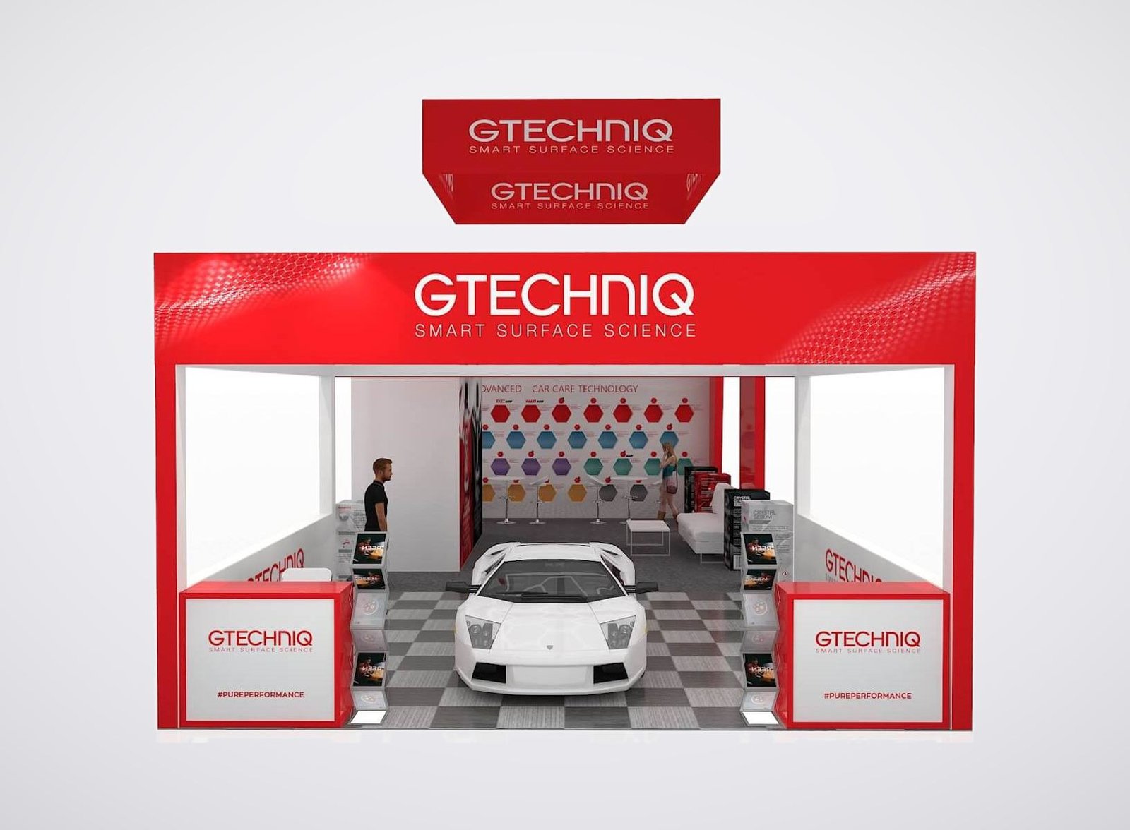 Gtechniq 20x60 trade show booth display at SEMA 2023