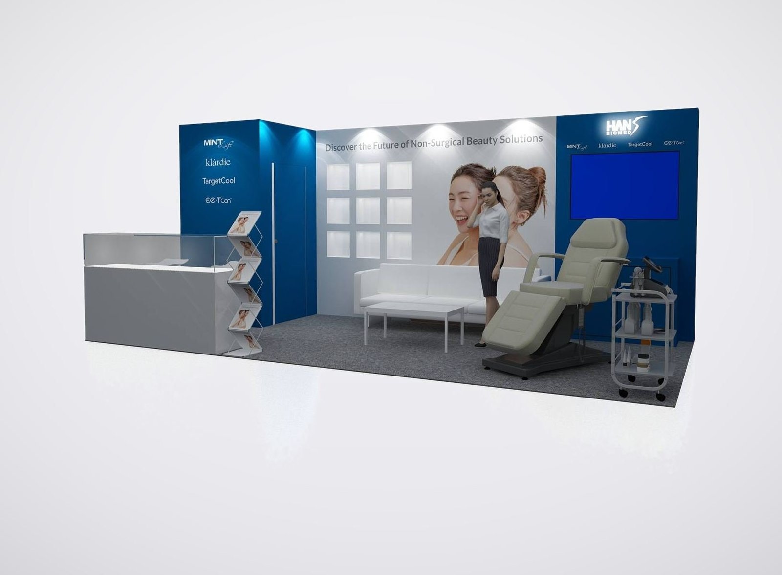 Hans 10x20 trade show booth display at AmSpa 2025
