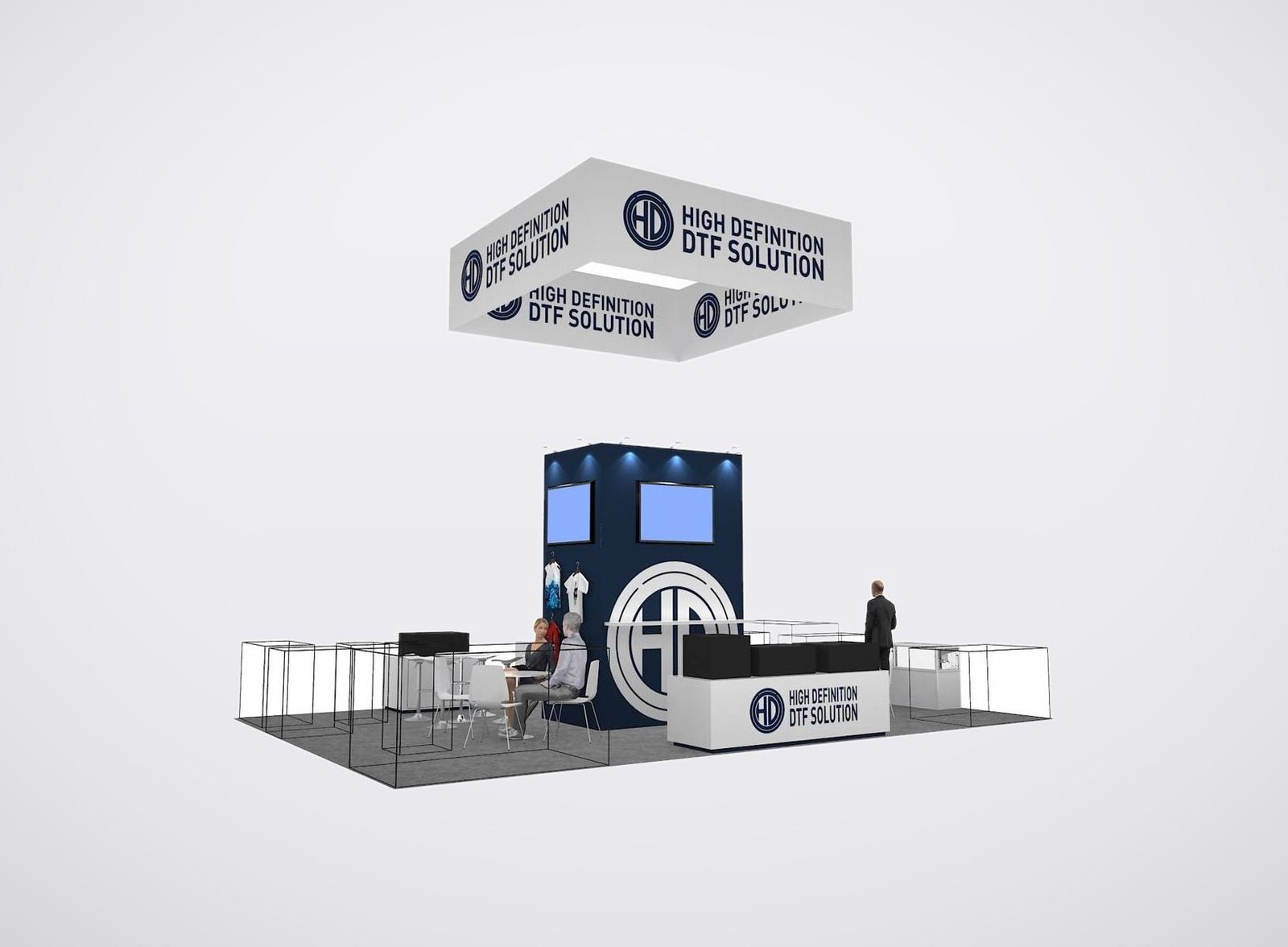 High difition 20x30 trade show booth display at Pringting United 2024