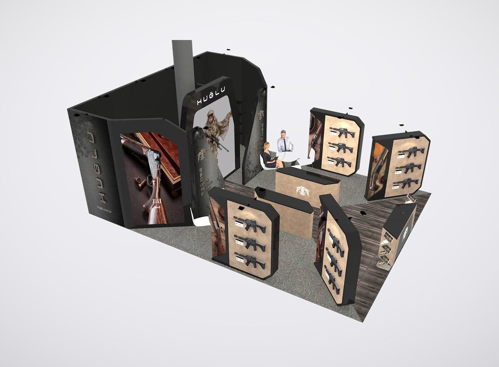 Custom trade show booth rental by King Exhibits