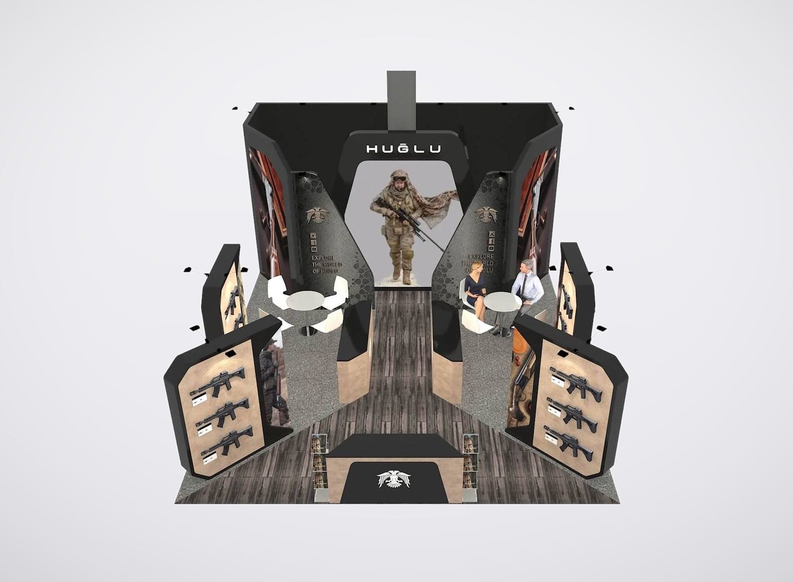 Custom trade show booth rental by King Exhibits