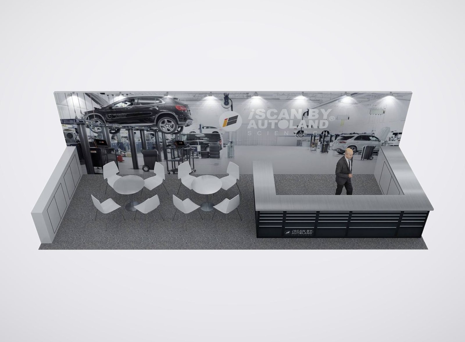 iSCAN 10x30 trade show booth display at SEMA 2025