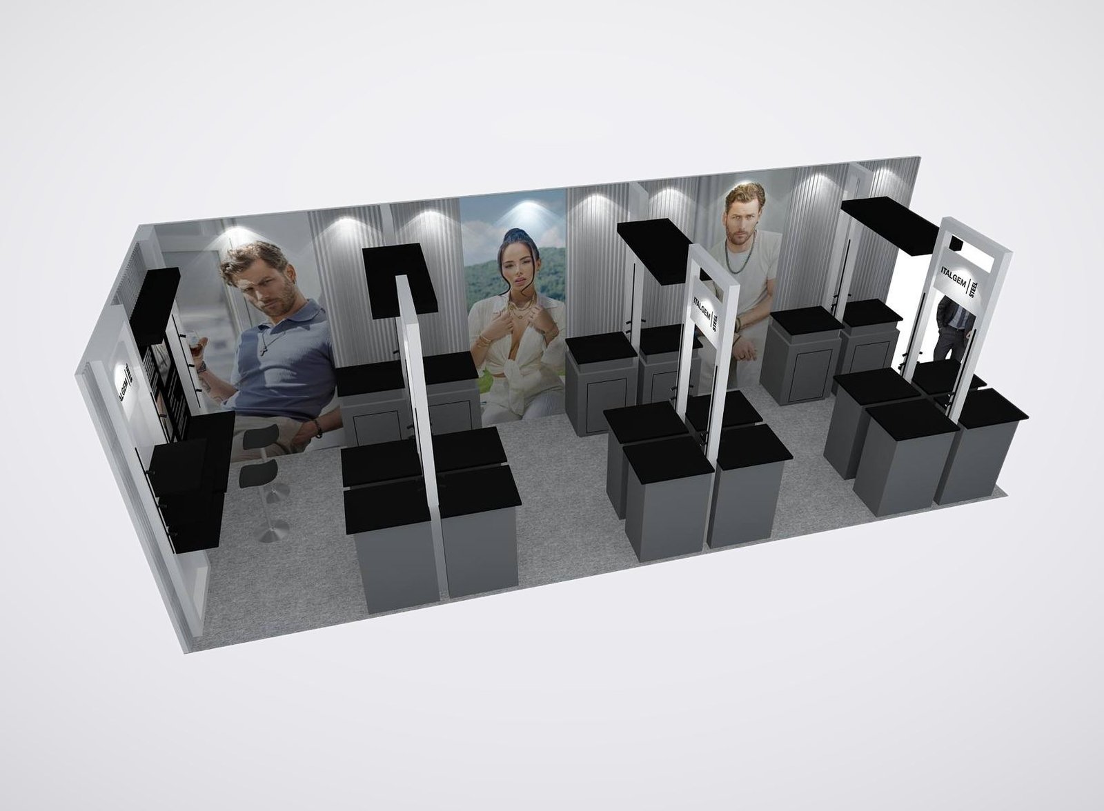 Italgem Steel 10x30 trade show booth display at JCK 2025