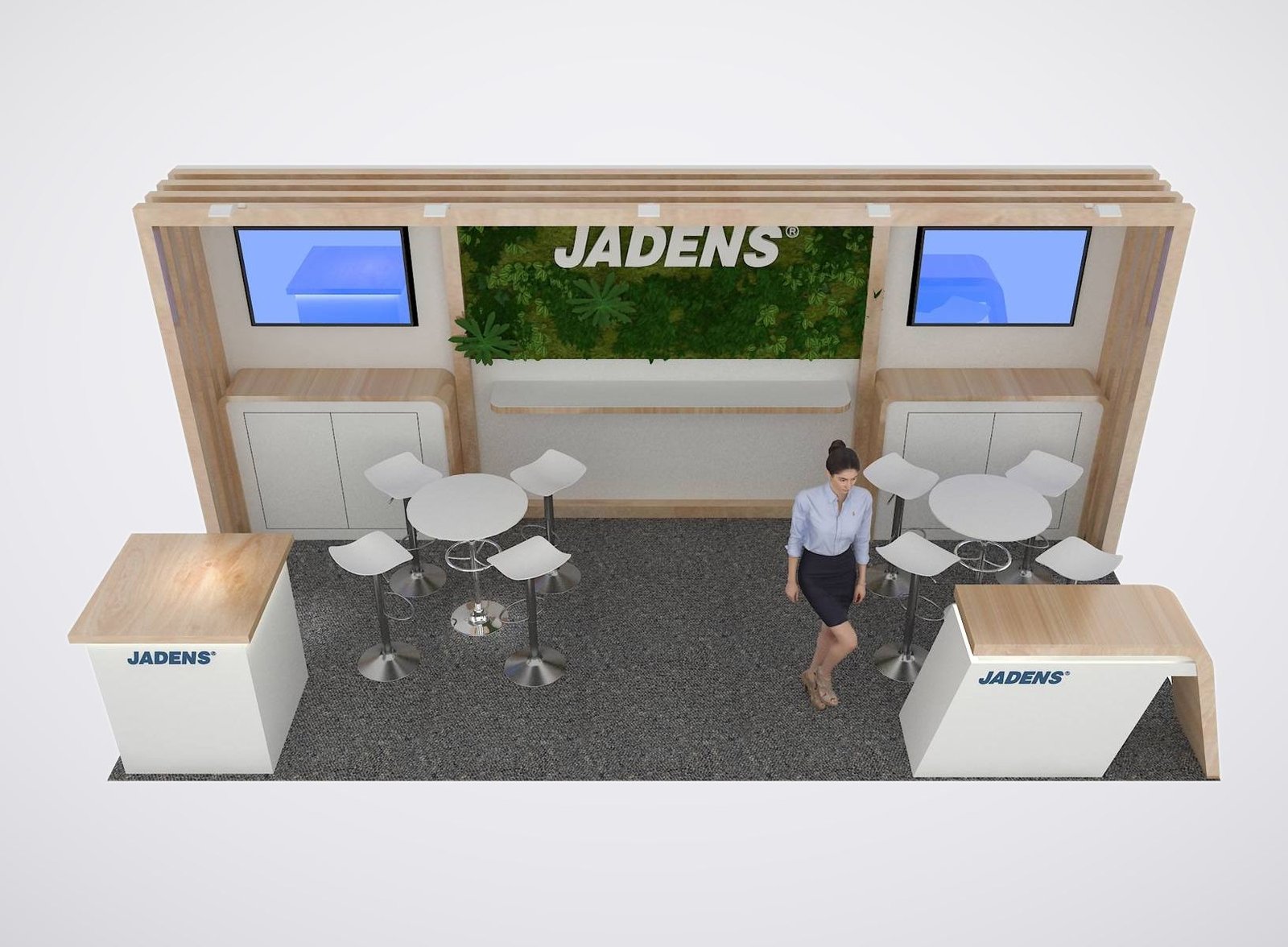 JADENS 10x20 trade show booth display at CES 2025