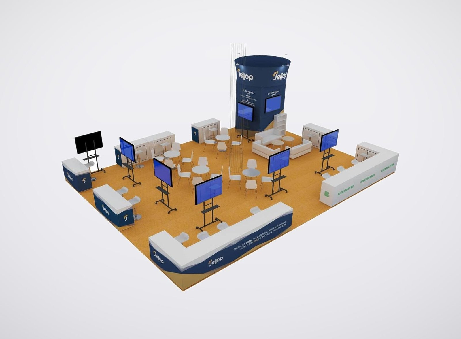 Jellop 30x40 trade show booth display at CES 2024