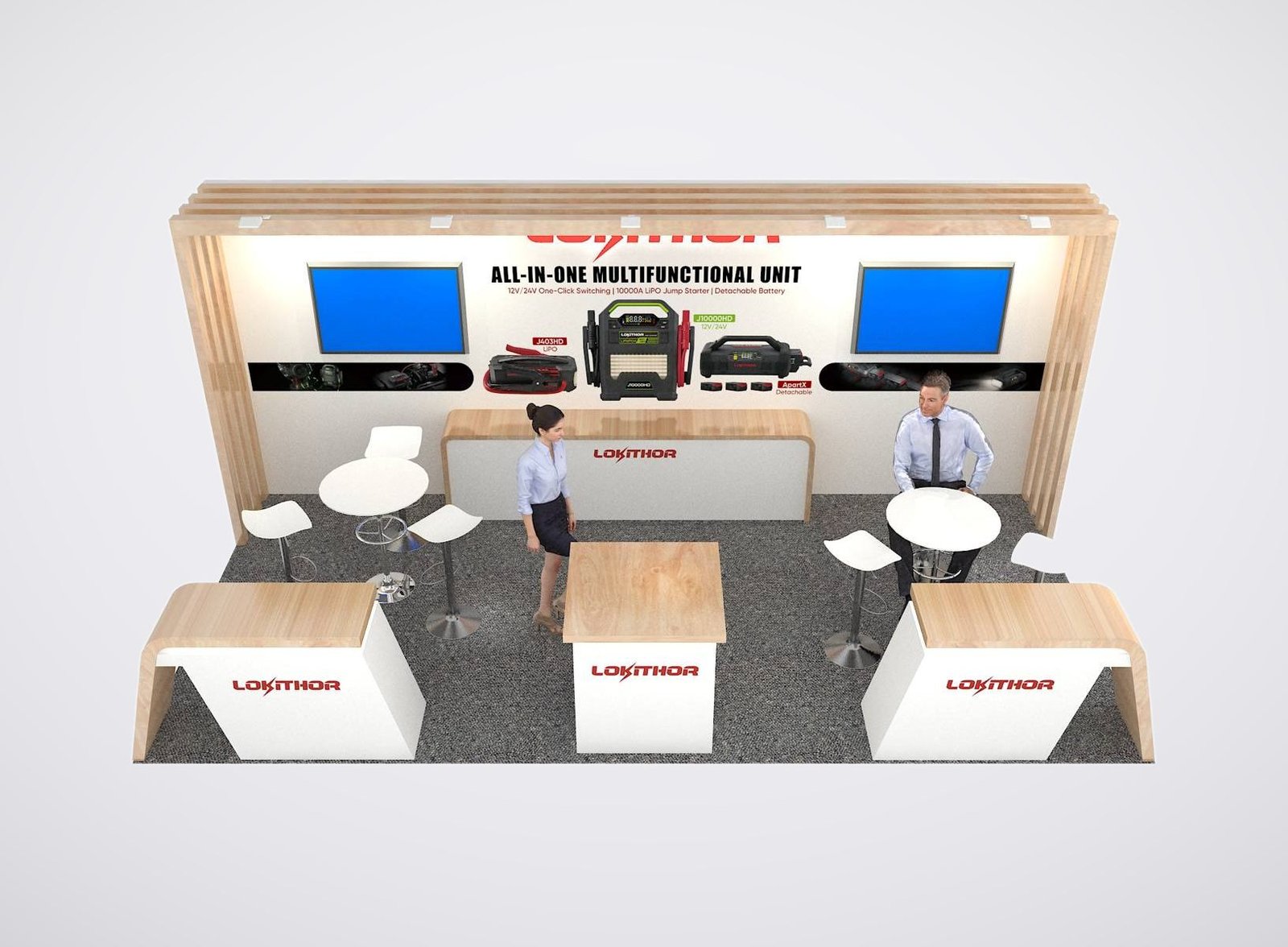 Lokithor 10x20 trade show booth display at SEMA 2025