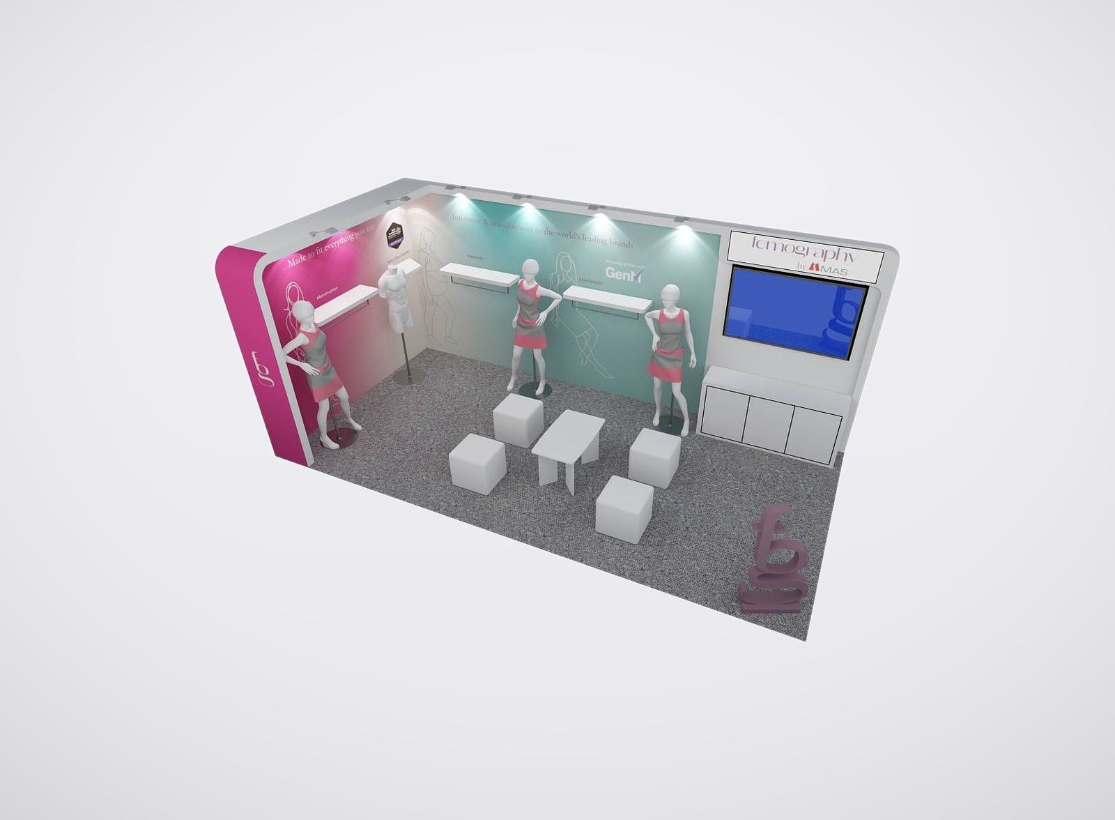 MAS 10x20 trade show booth display at Magic 2024