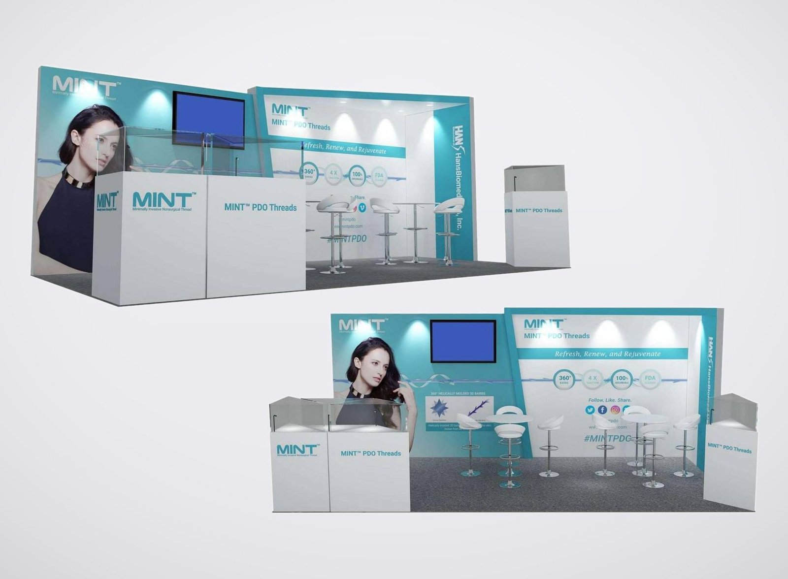 Custom trade show booth rental by King Exhibits