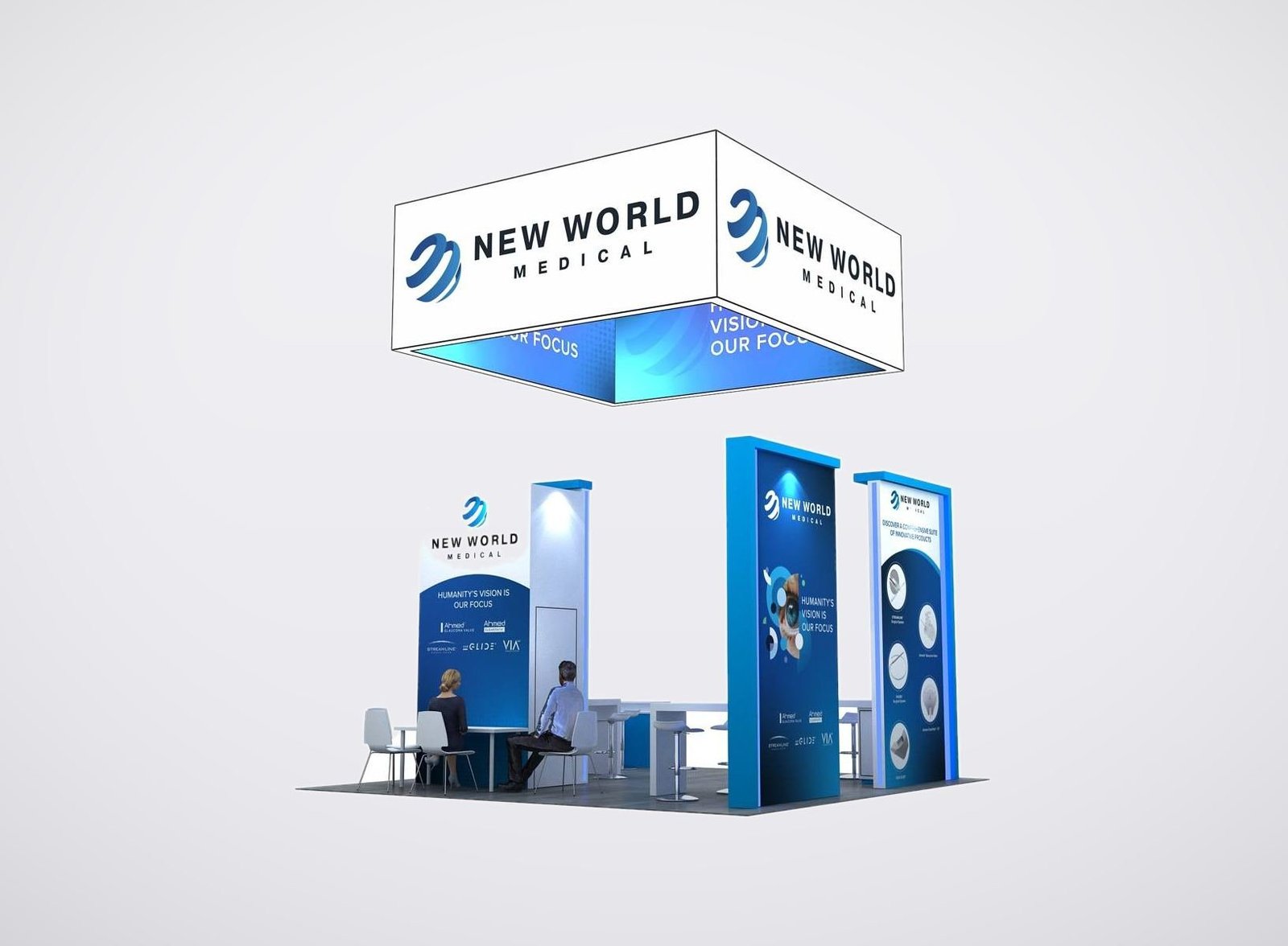 New World Medical 20x20 trade show booth display at ASCRS 2025