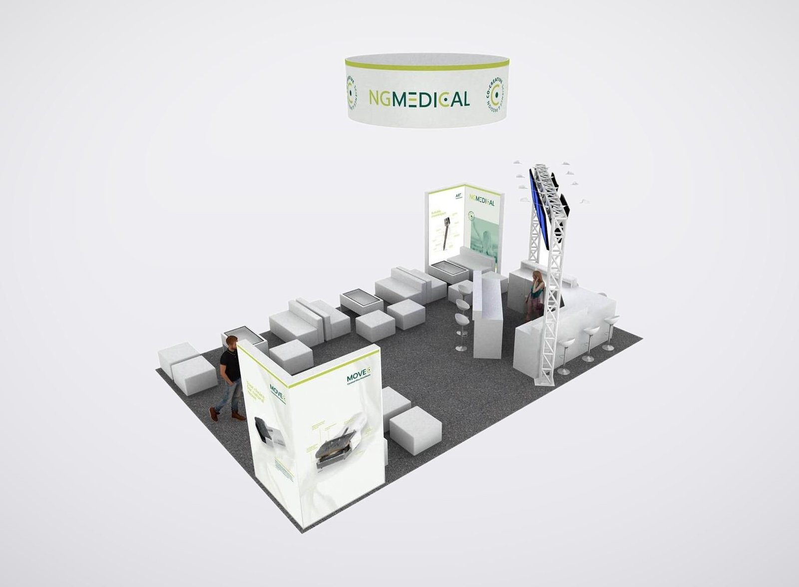 NGMEDICAL 20x30 trade show booth display at NASS 2022
