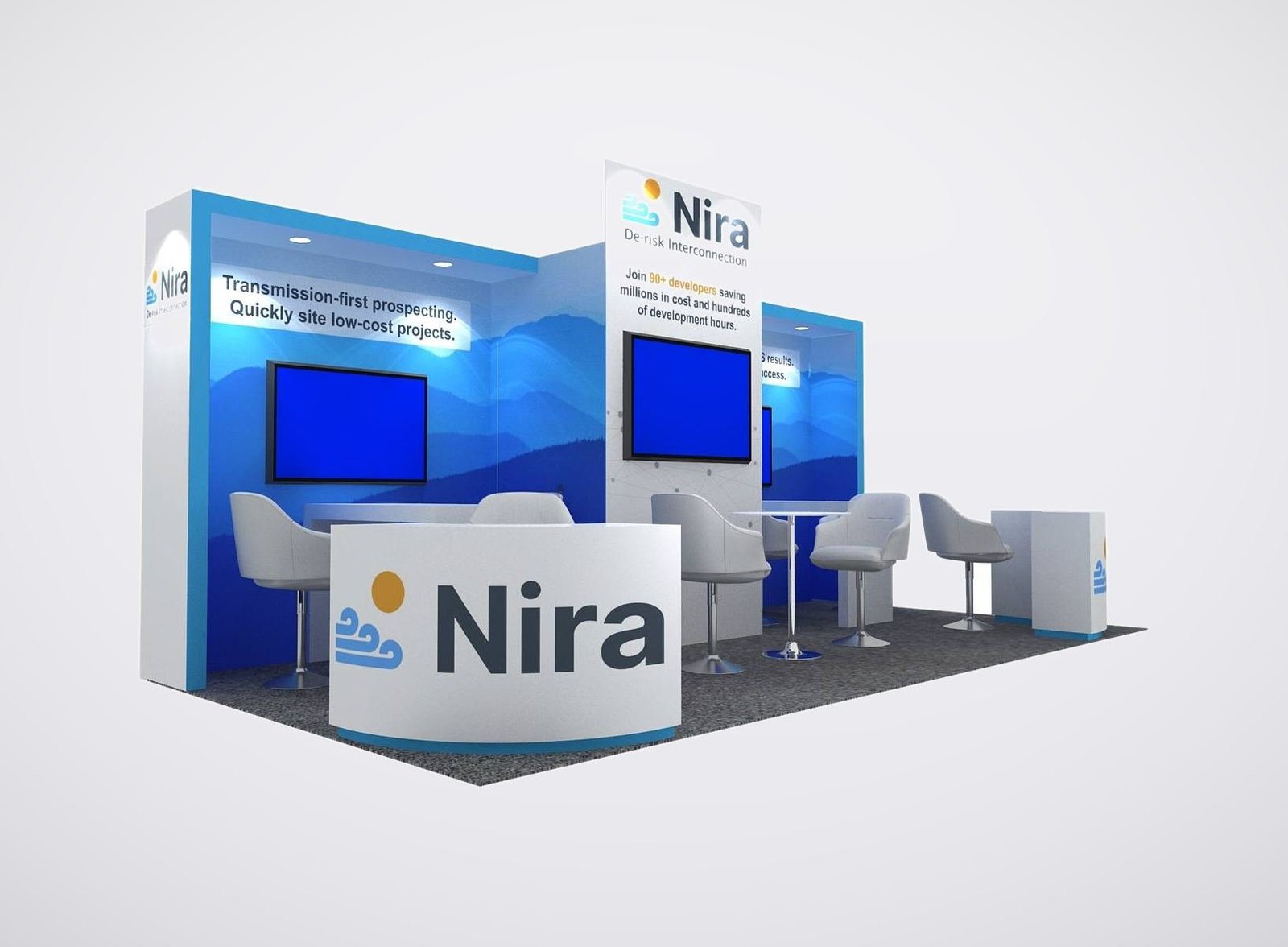 Nira 10x20 trade show booth display at Clean power 2025