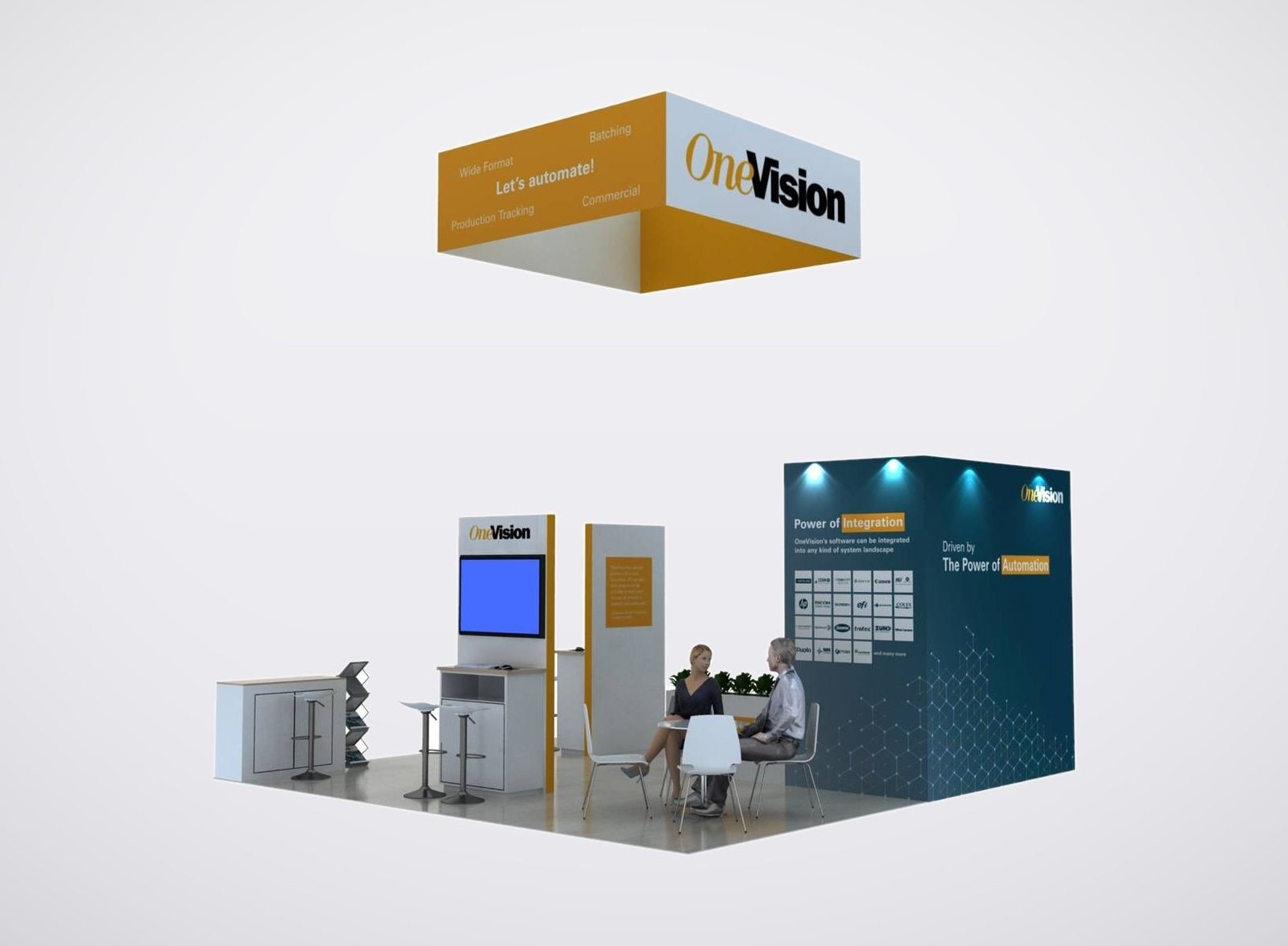 OneVision 20x20 trade show booth display at Pringting United 2024