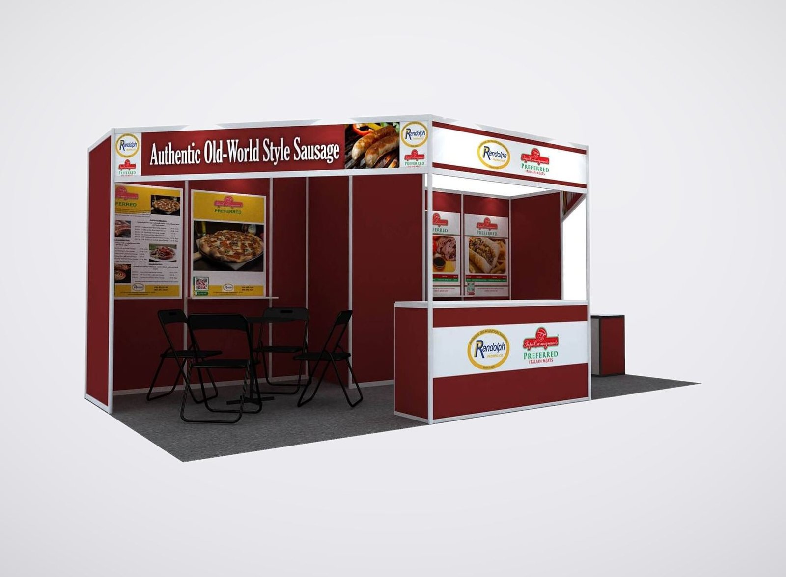 Randolph 10x20 trade show booth display at Pizza Expo 2024