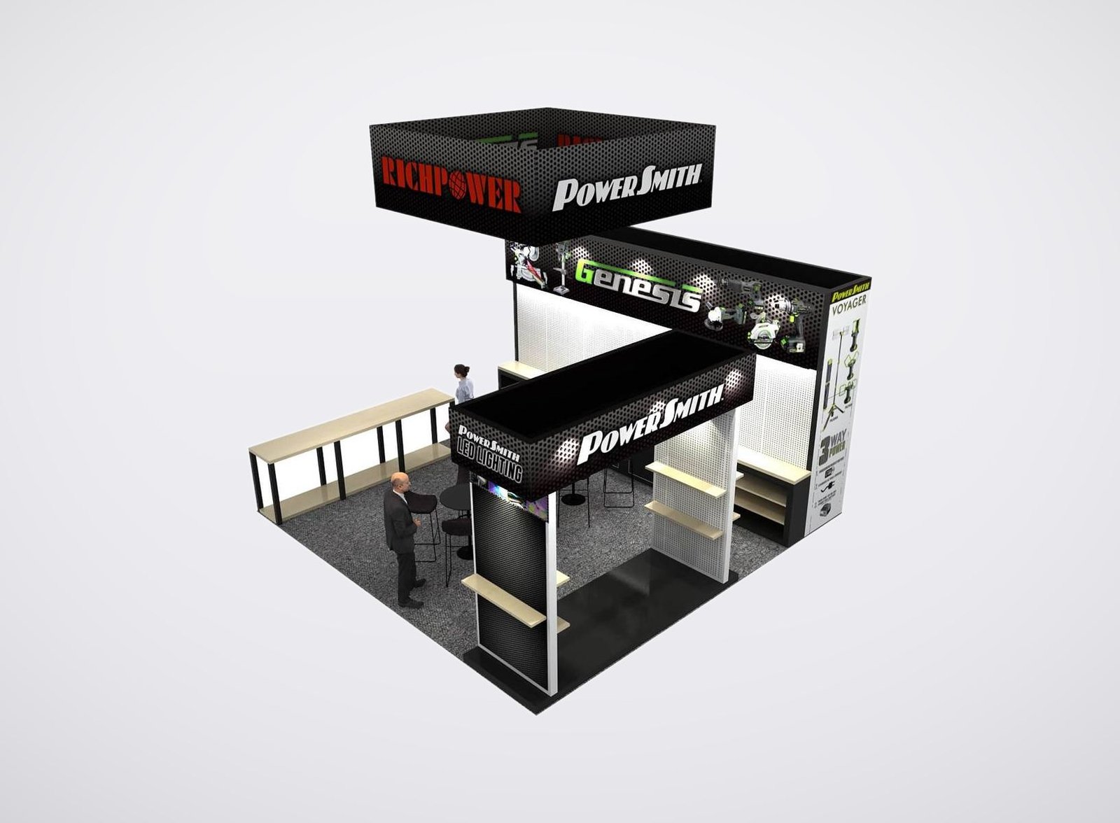 Richpower 20x20 trade show booth display at NHS 2023