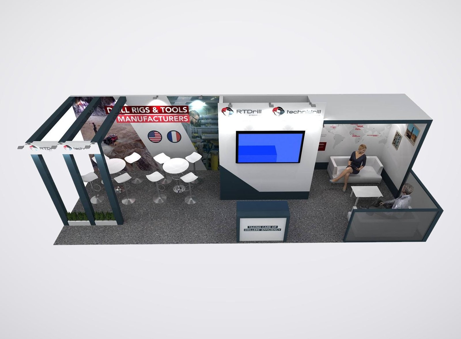 RTD RILL 10x30 trade show booth display at MINExpo 2024