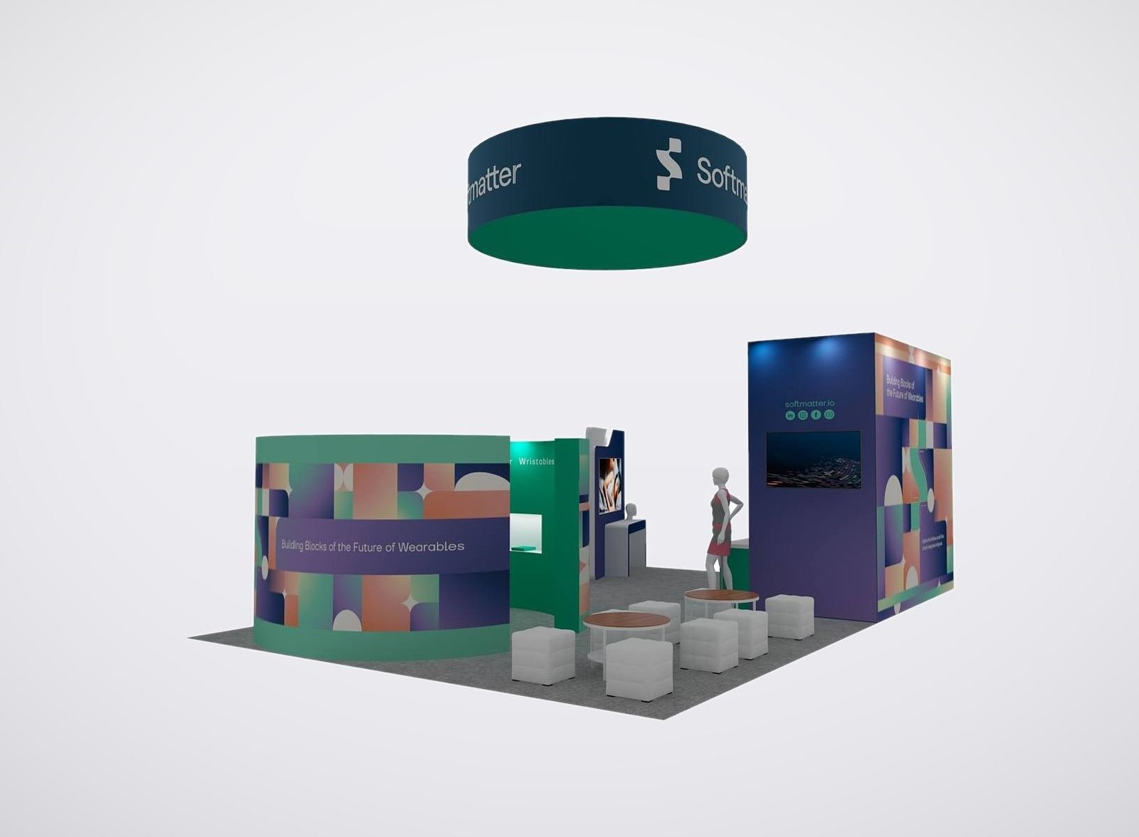 Softmatter 20x30 trade show booth display at CES 2025