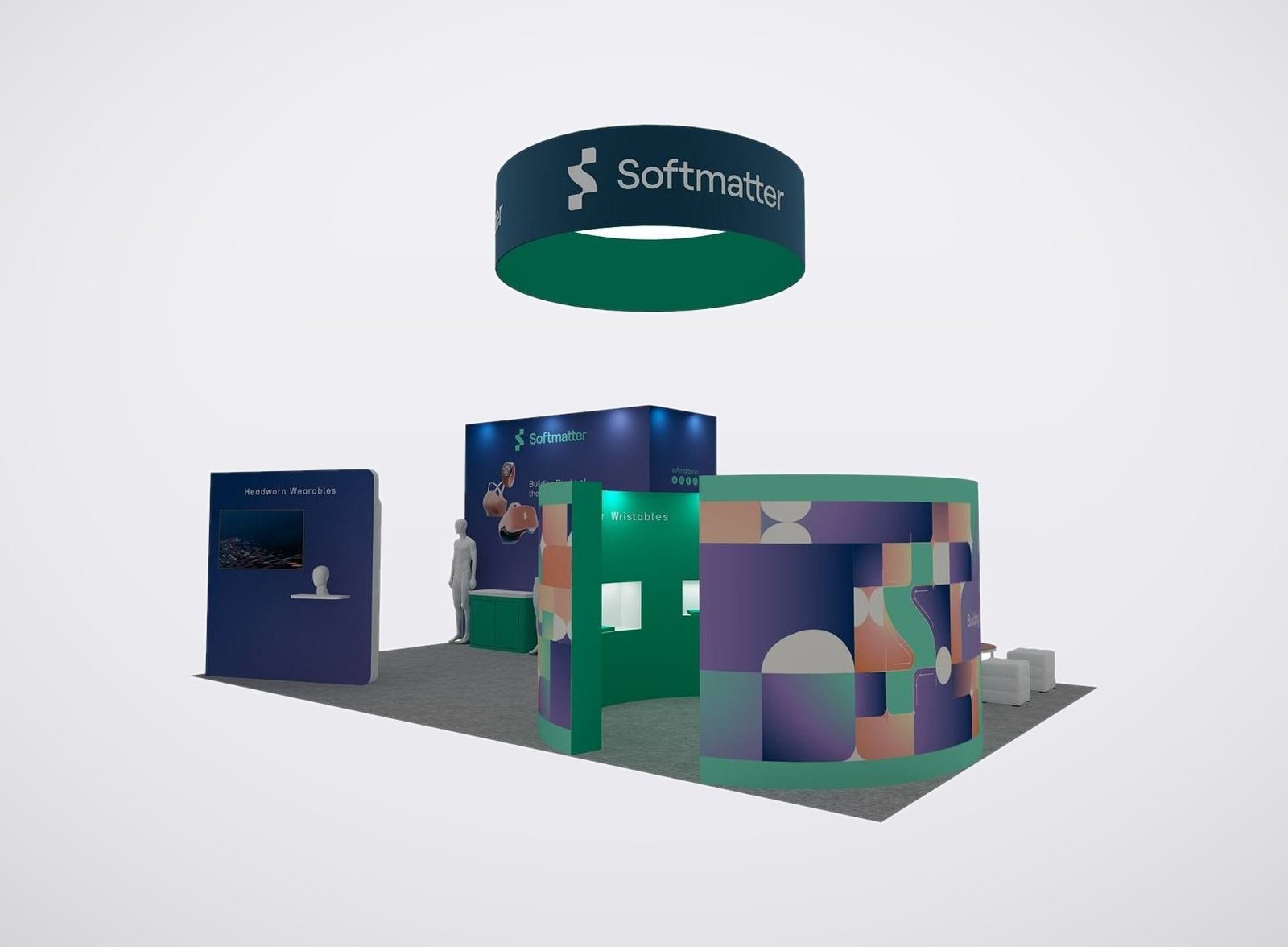 Softmatter 20x30 trade show booth display at CES 2025