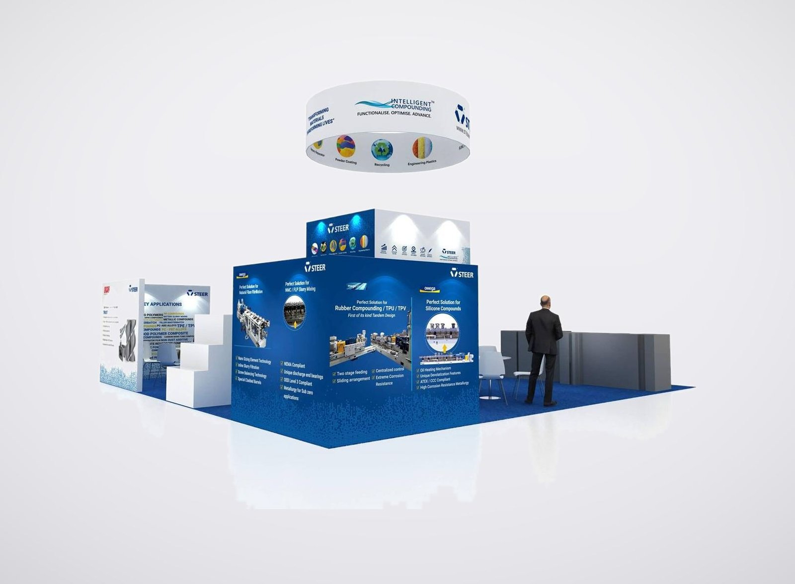 STEER 30x30 trade show booth display at NPE 2024