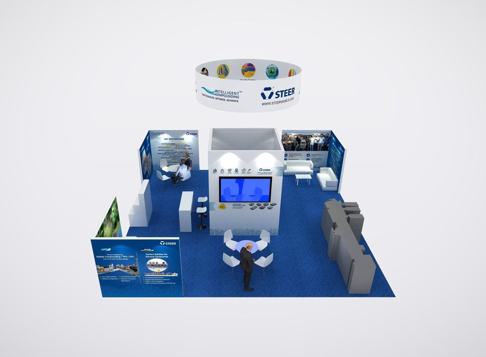 STEER 30x30 trade show booth display at NPE 2024
