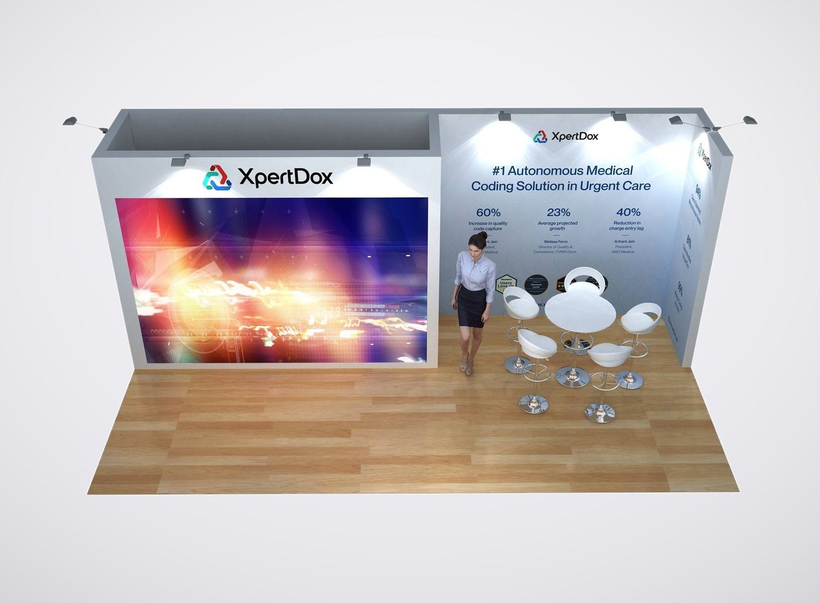 UCA Dallas 10x20 trade show booth display at XpertDox 2025