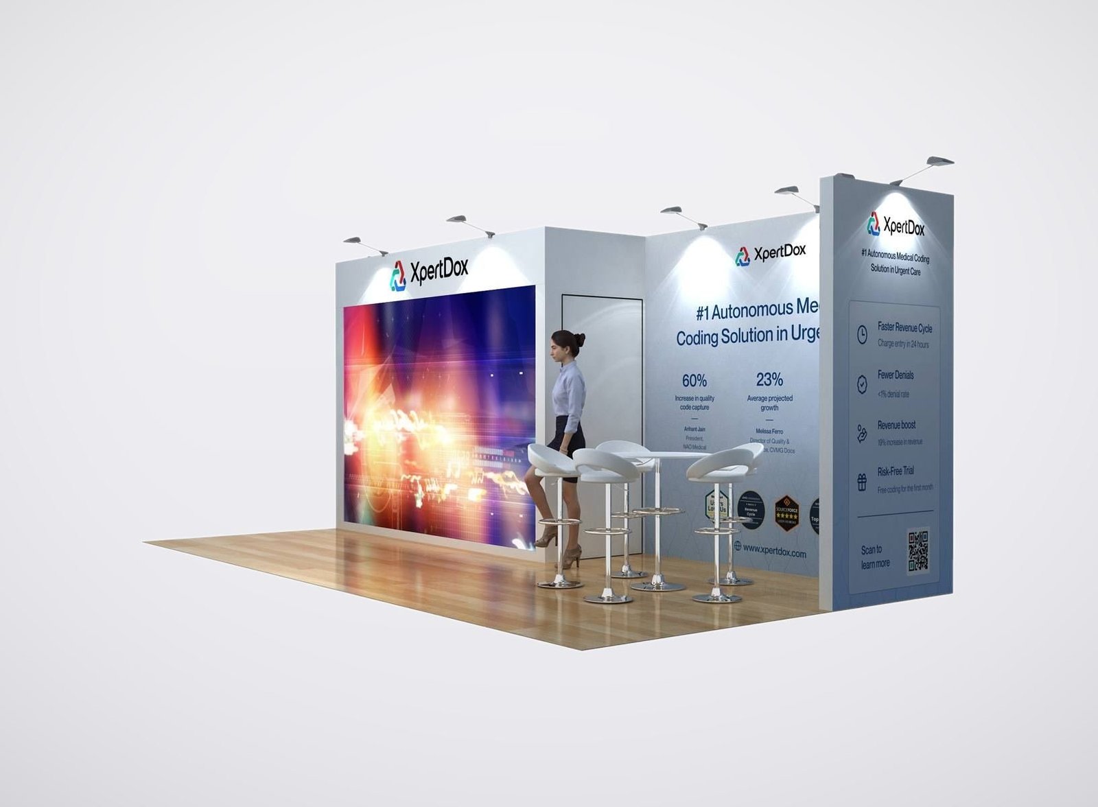 UCA Dallas 10x20 trade show booth display at XpertDox 2025