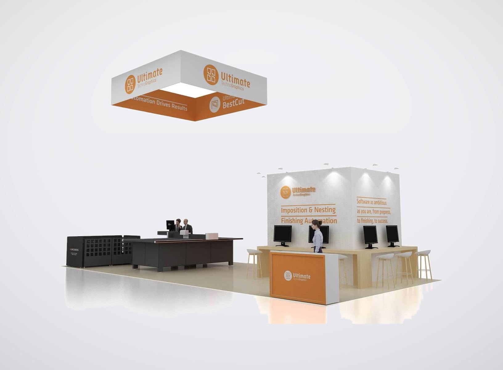 Ultimate 20x40 trade show booth display at Printing United 2023