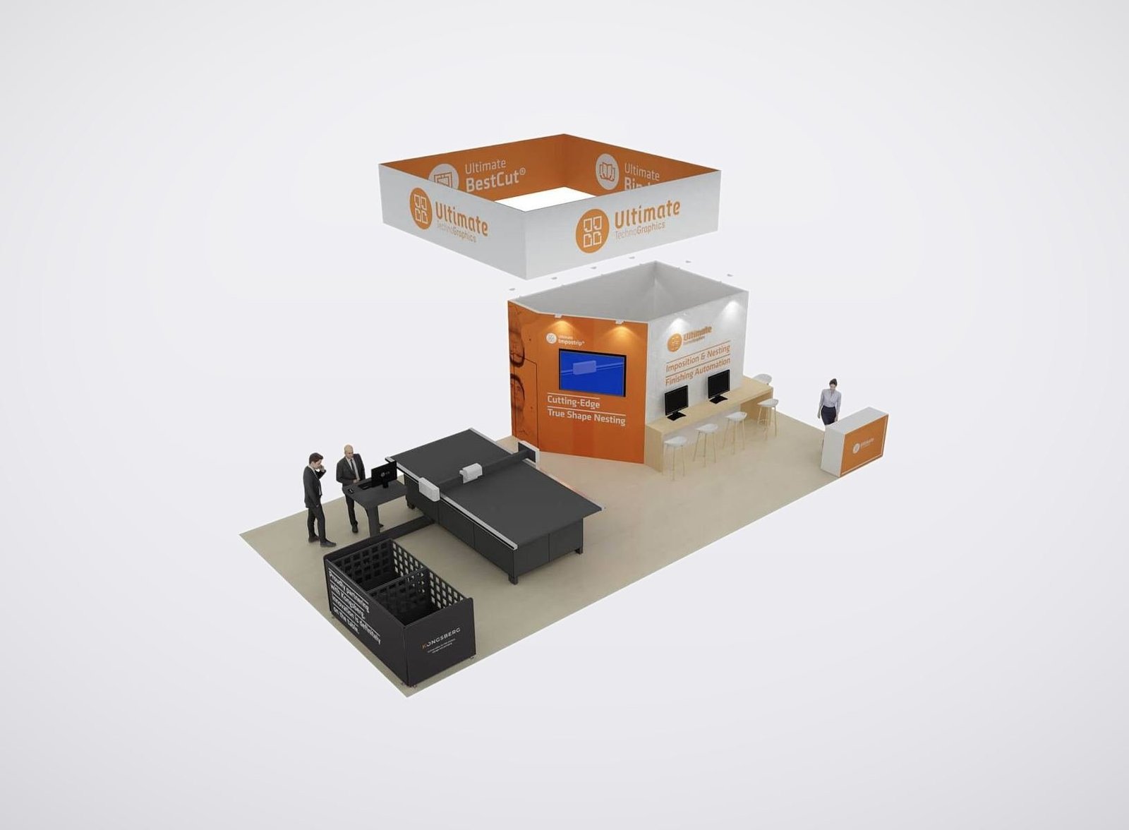 Ultimate 20x40 trade show booth display at Printing United 2023