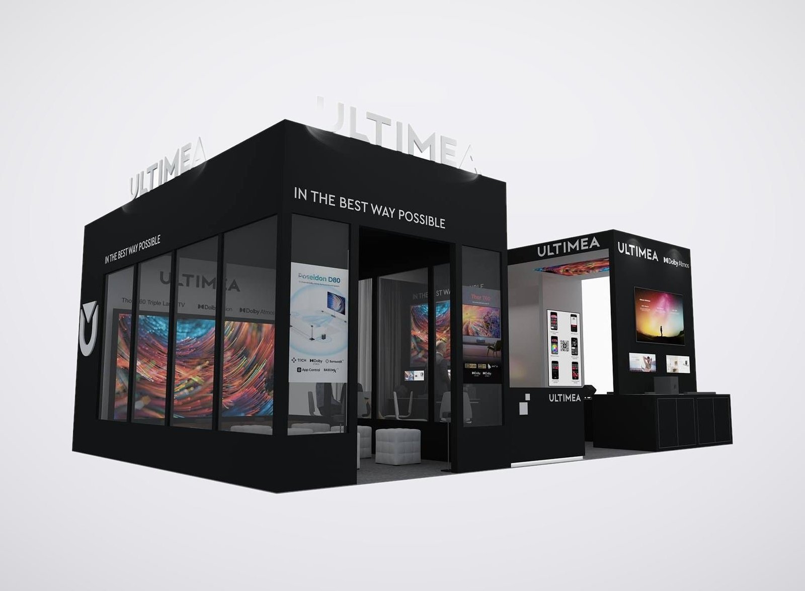 Ultimea 20x30 trade show booth display at CES 2025