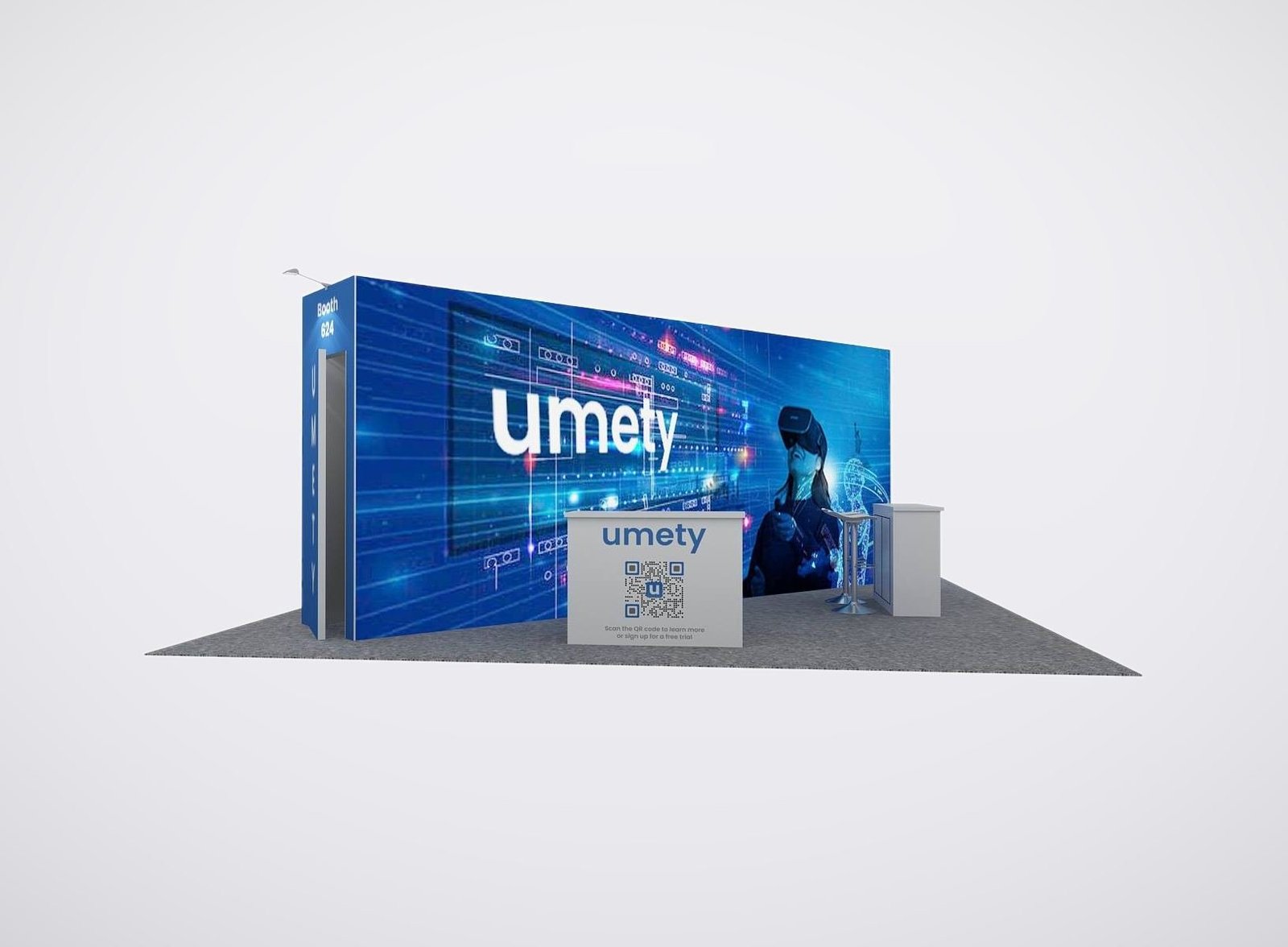 Umety 20x20 trade show booth display at ISTE 2024