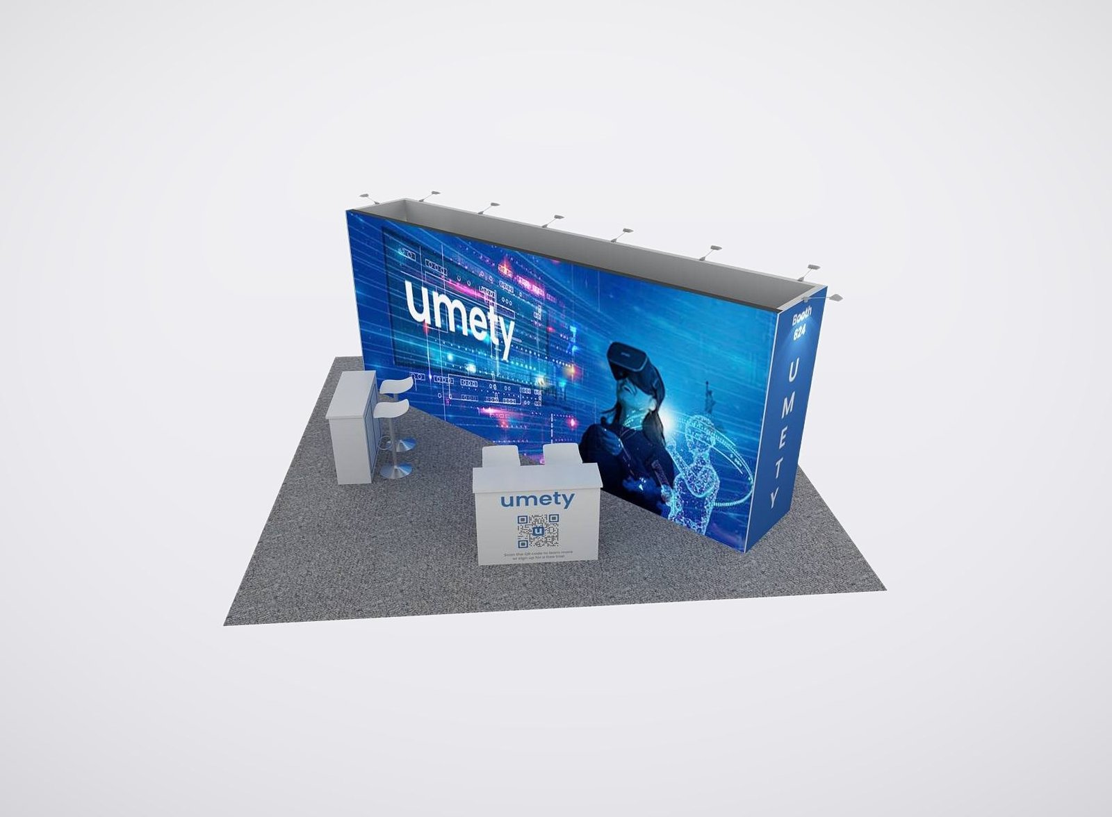 Umety 20x20 trade show booth display at ISTE 2024